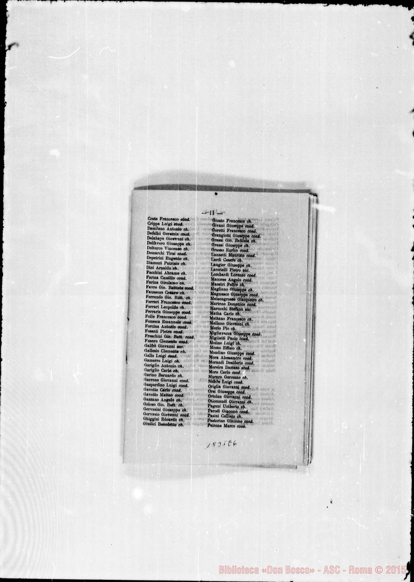Fotogramma E 6 — 1884 Ispettorie: Argentina, Francese, Ligure, Piemontese, Romana, Uruguayana
