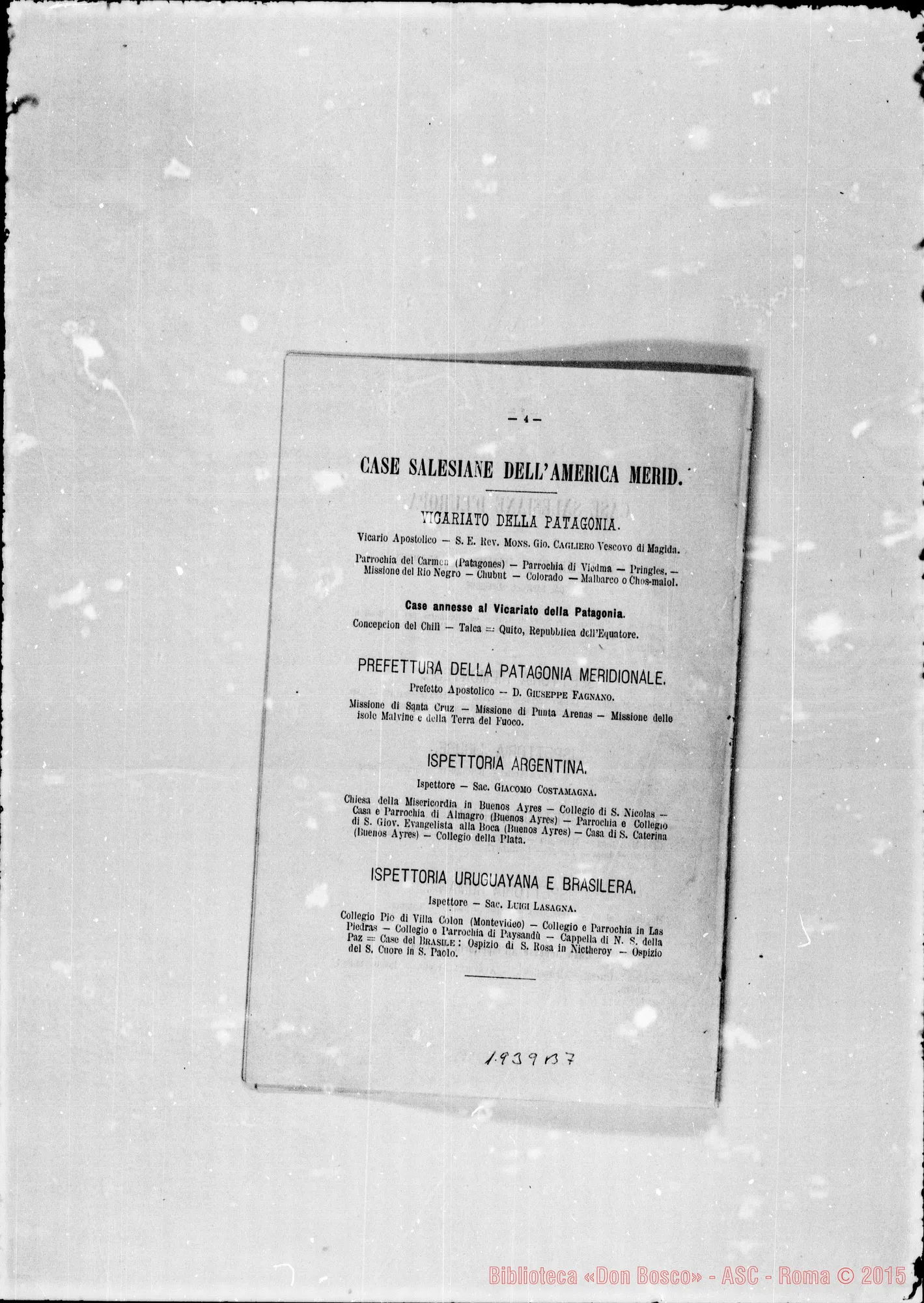 Fotogramma B 7 — 1888 Don Michele Rua: Rettor Maggiore