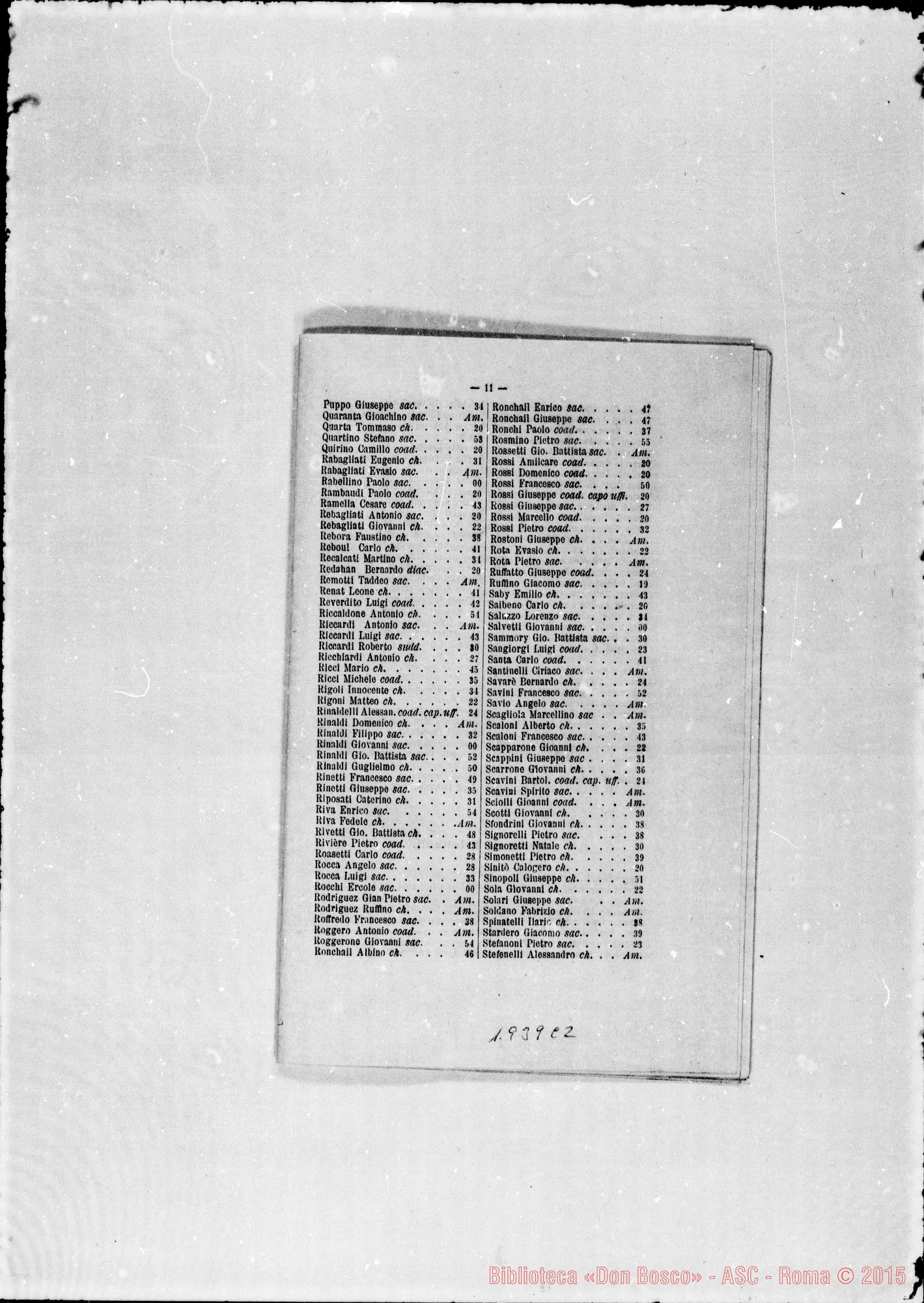 Fotogramma C 2 — 1888 Don Michele Rua: Rettor Maggiore