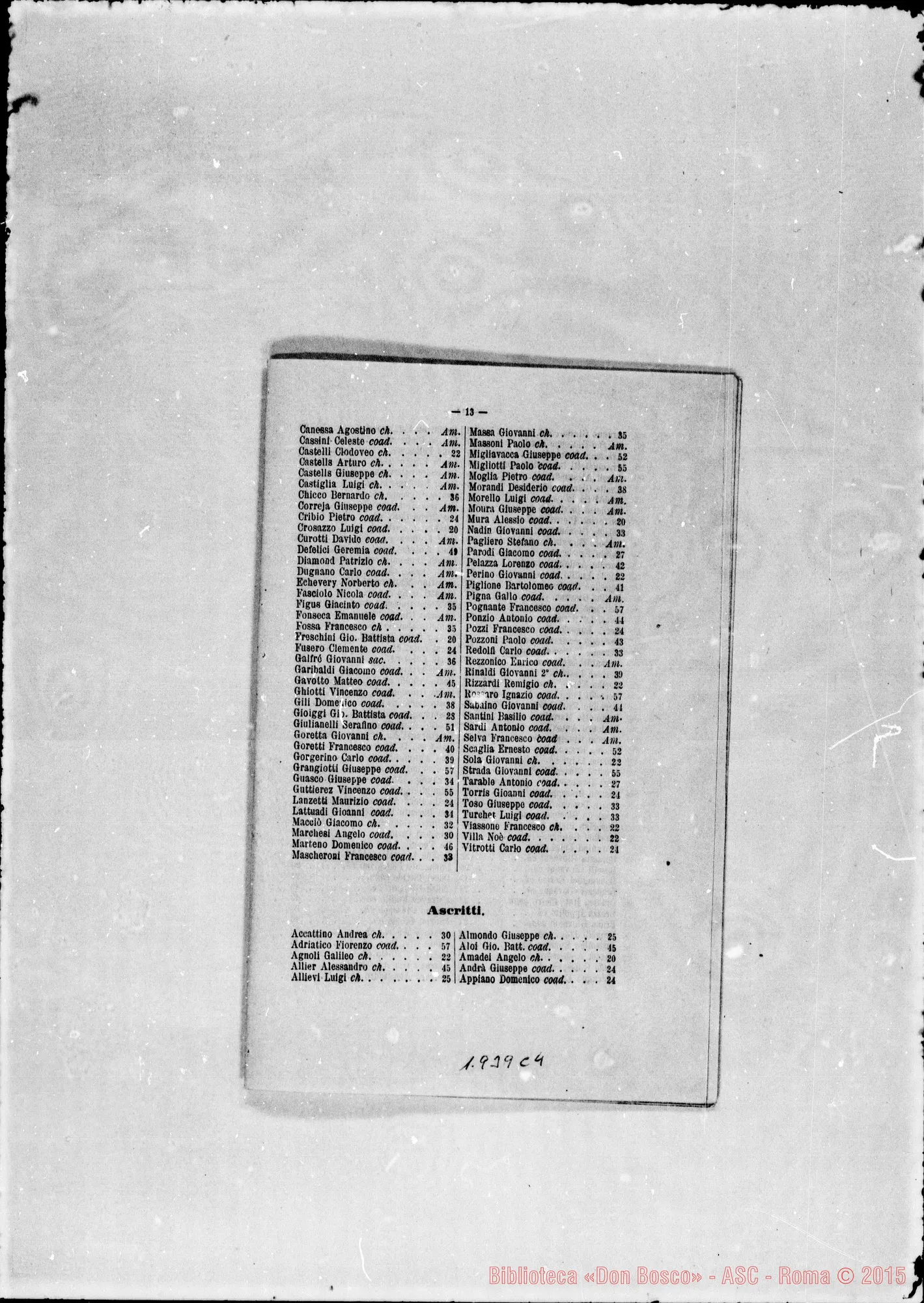 Fotogramma C 4 — 1888 Don Michele Rua: Rettor Maggiore
