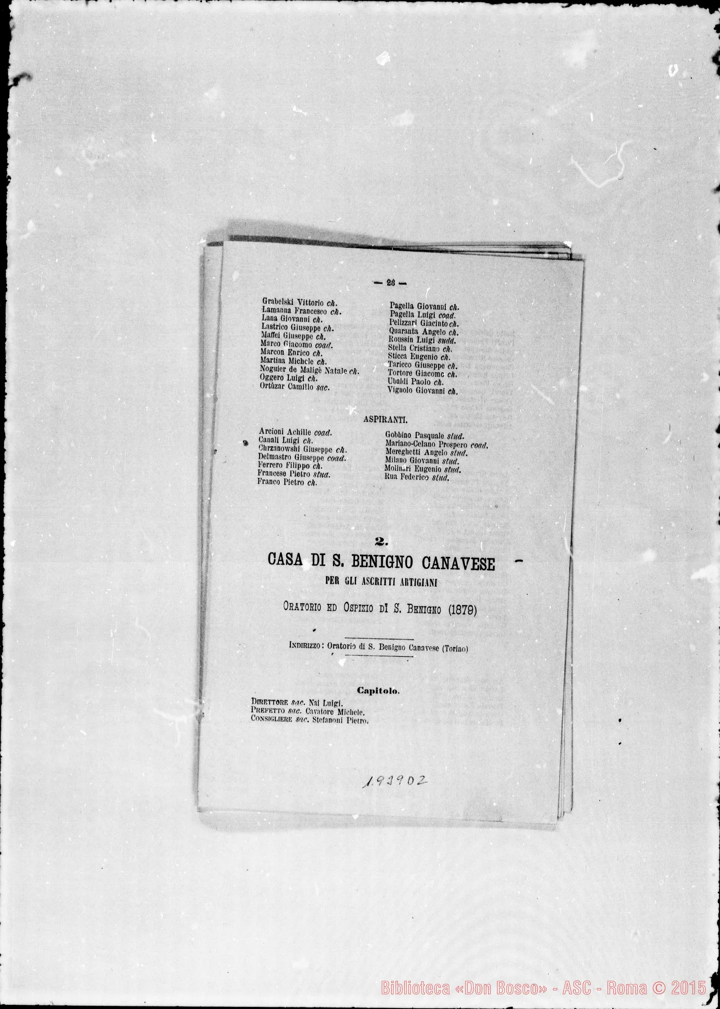 Fotogramma D 2 — 1888 Don Michele Rua: Rettor Maggiore