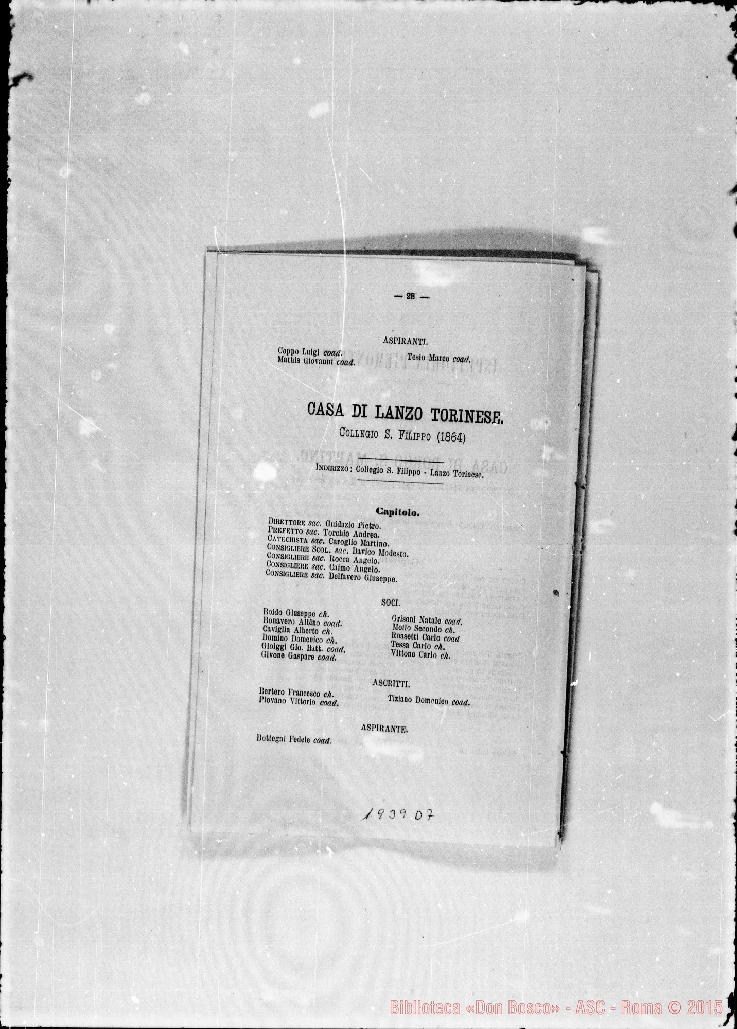 Fotogramma D 7 — 1888 Don Michele Rua: Rettor Maggiore