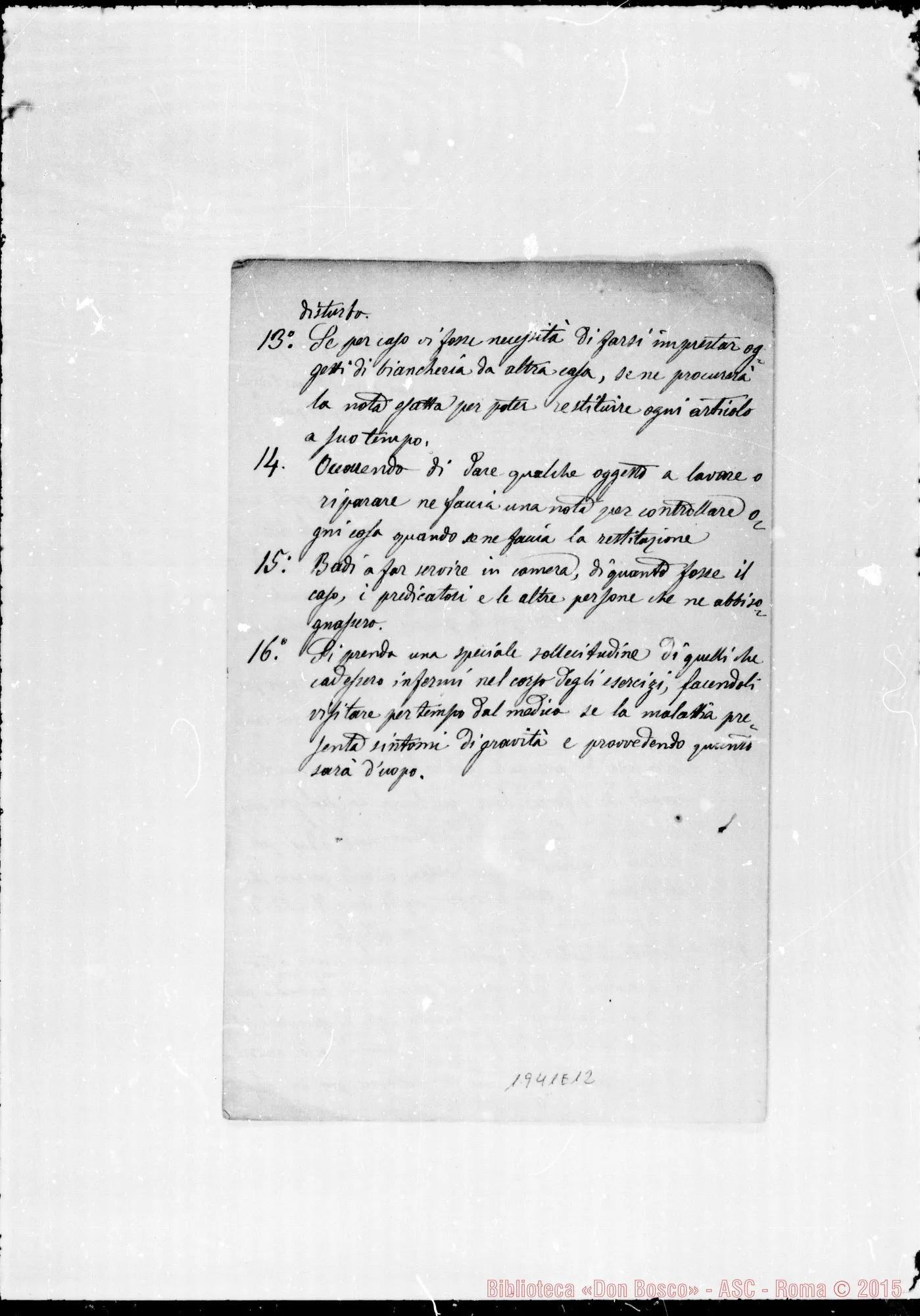 Fotogramma E 12 — Stesure ms. con correz. di D. Rua