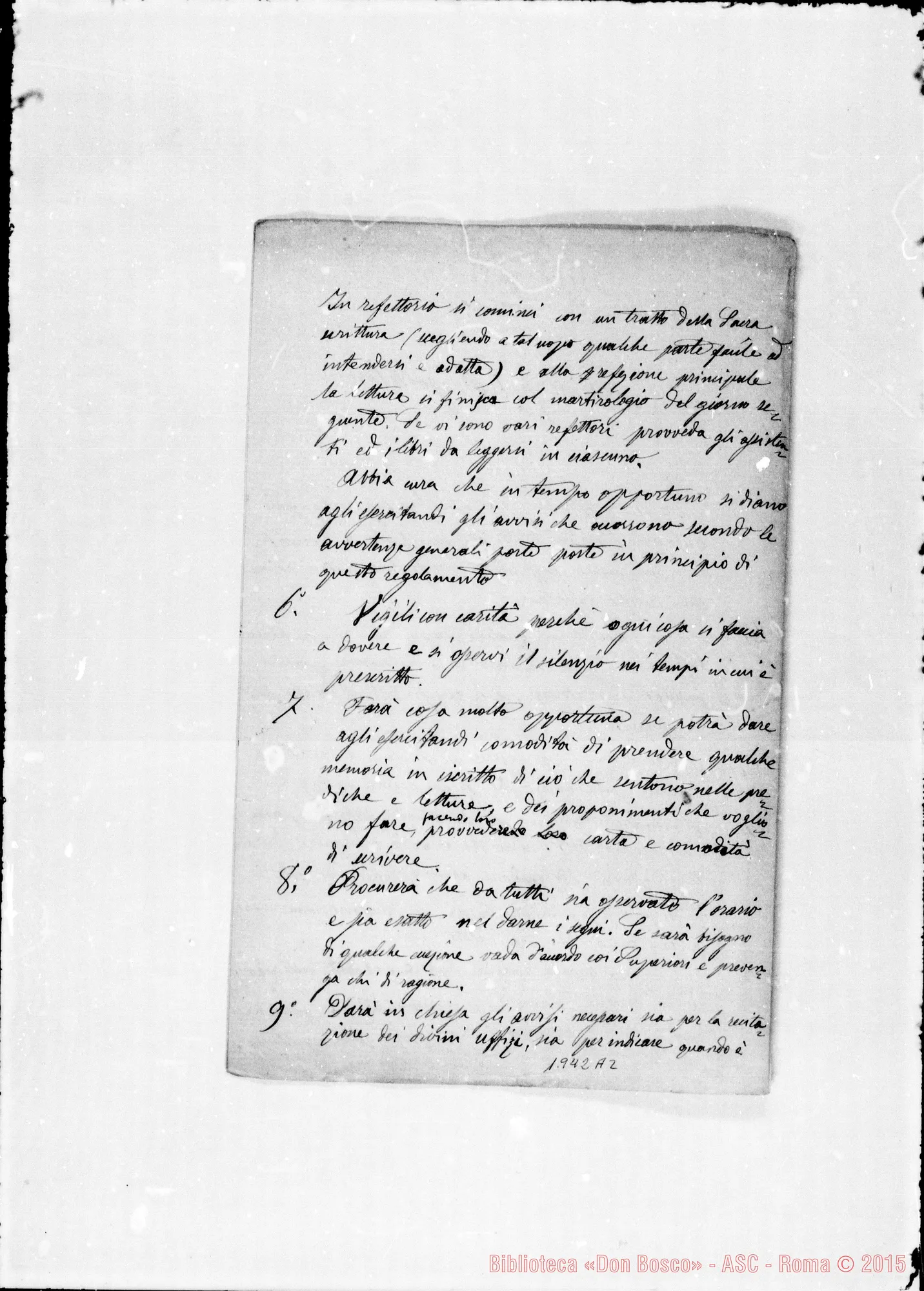 Fotogramma A 2 — Stesure ms. con correz. di D. Rua