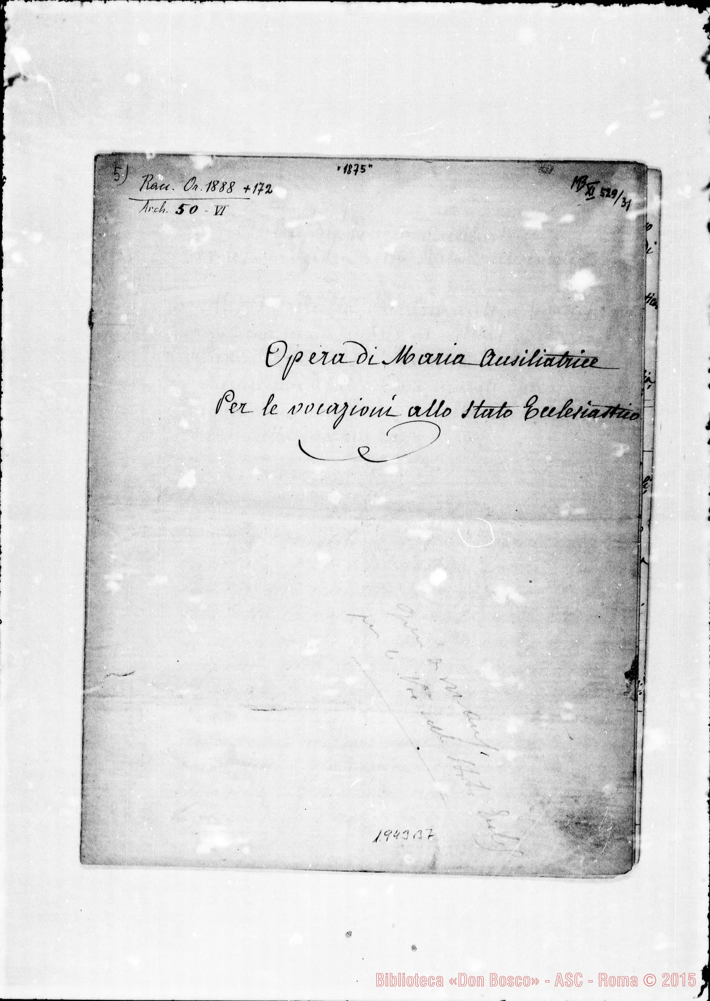 Fotogramma B 7 — Altra copia ms. di D. Berto con correz. E aggiunte autogr. Bosco