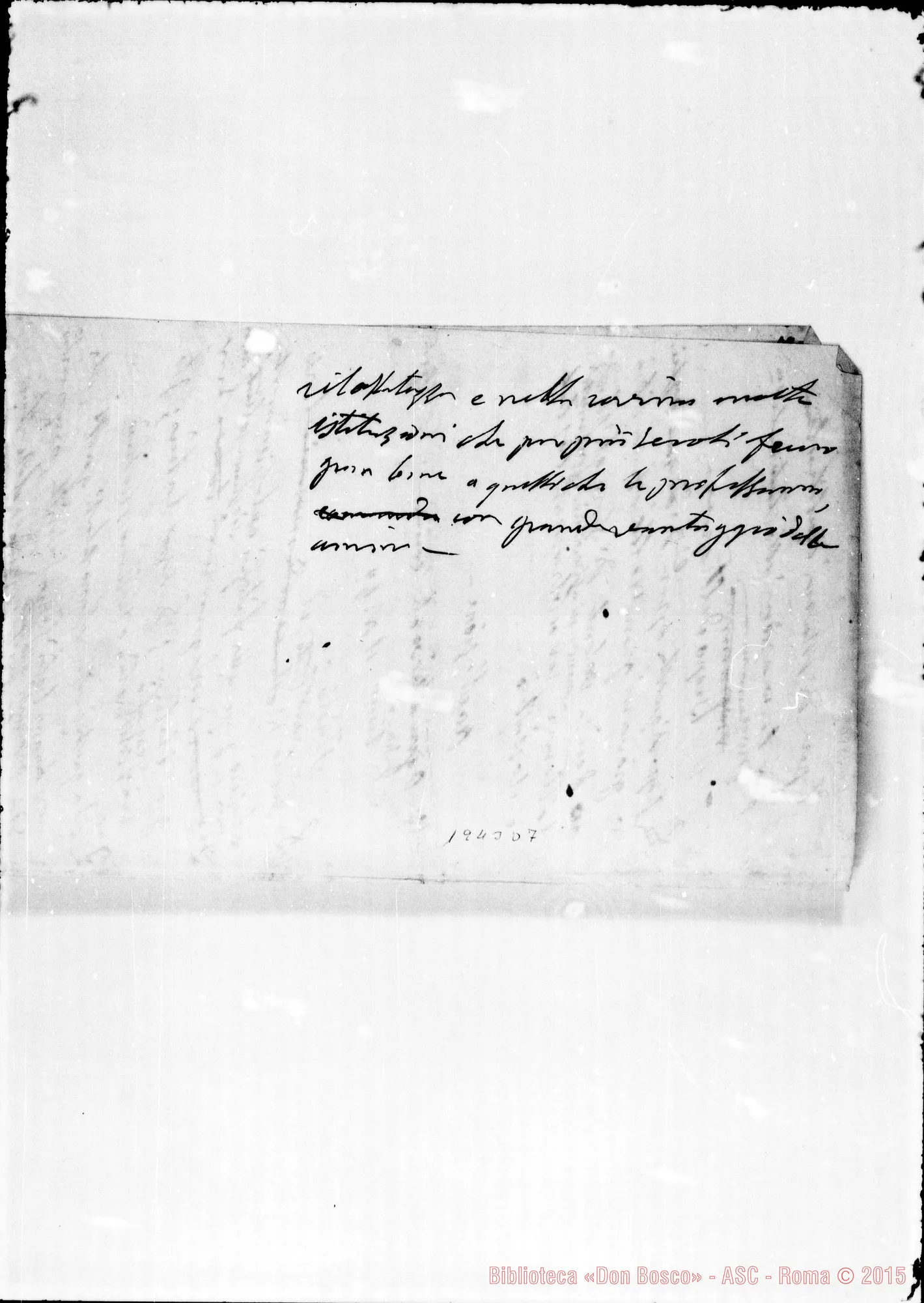 Fotogramma D 7 — «Opera di Maria A.» «Programma». Ms. autogr. Bosco