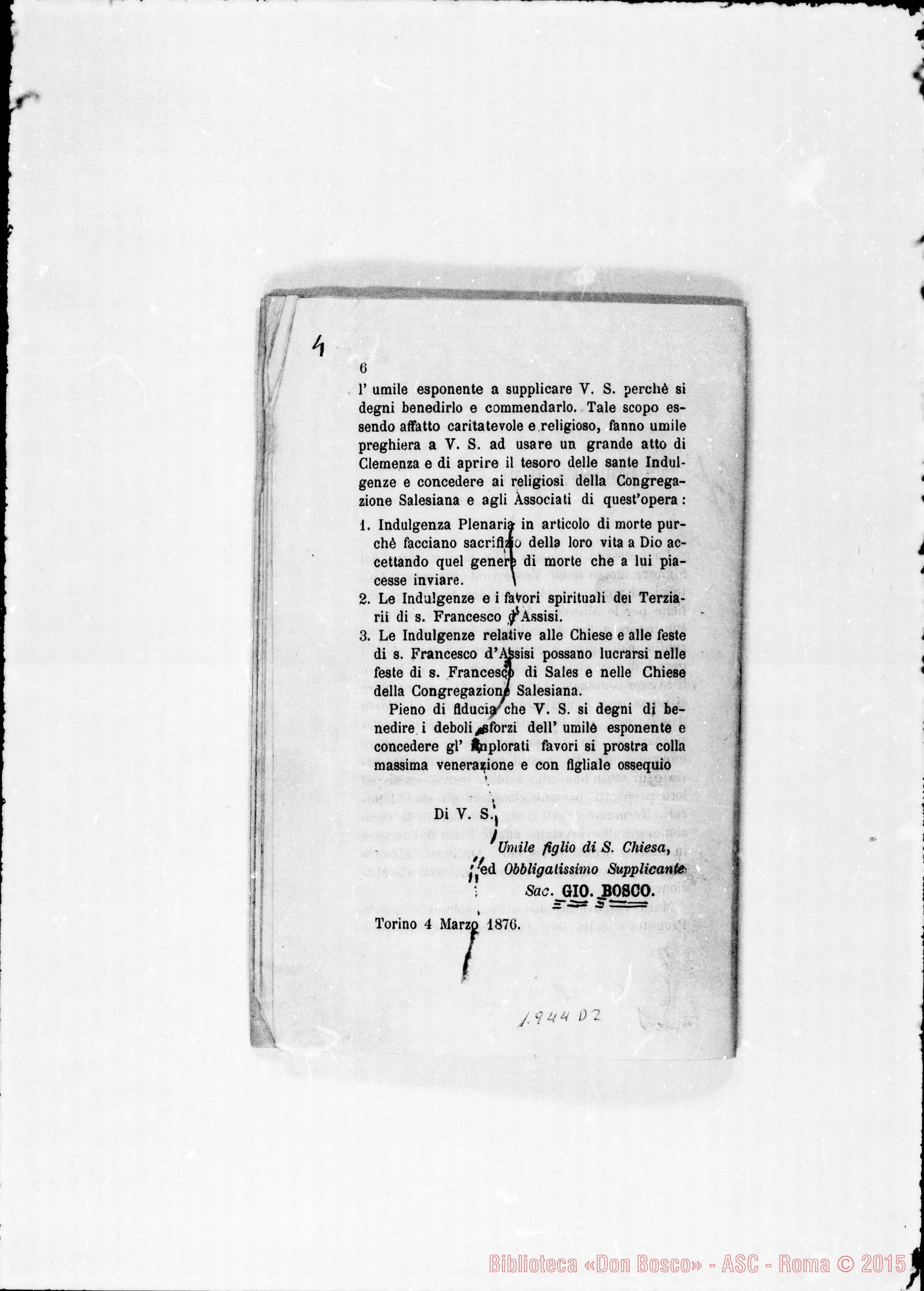 Fotogramma D 2 — Prefazione alle prime Costituzioni. Ms. Bonetti
