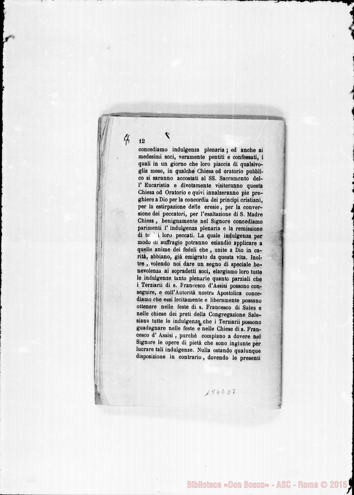 Fotogramma D 7 — Prefazione alle prime Costituzioni. Ms. Bonetti