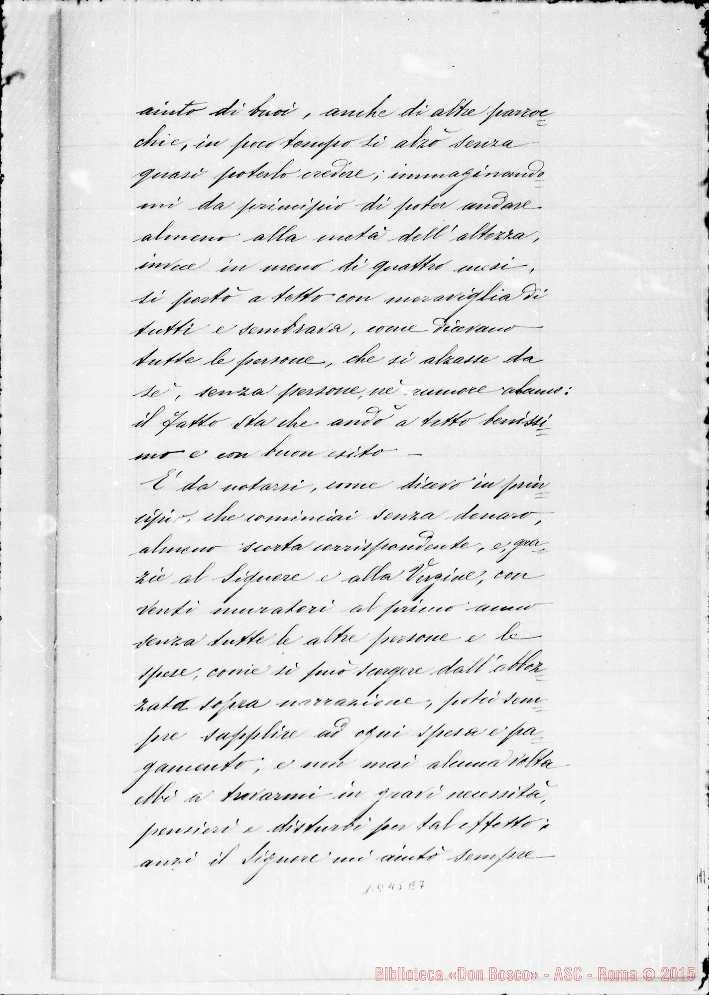 Fotogramma E 7 — Spese riguardanti la… fabbrica… A Borgoalto (1864). Ms.