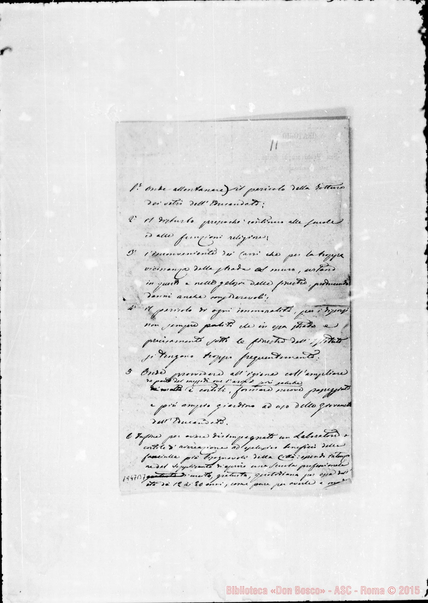 Fotogramma B 7 — Bosco-Sindaco. Minuta di lettera, ms. d’altro