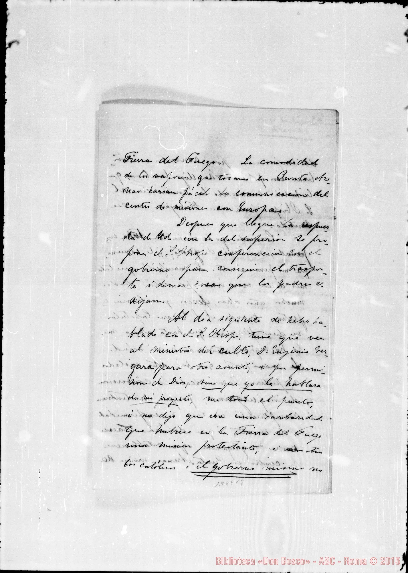 Fotogramma E 7 — Eyzaguirre Raffaele-José Alejo Infante. Fondazione A Punta Arenas (1882)