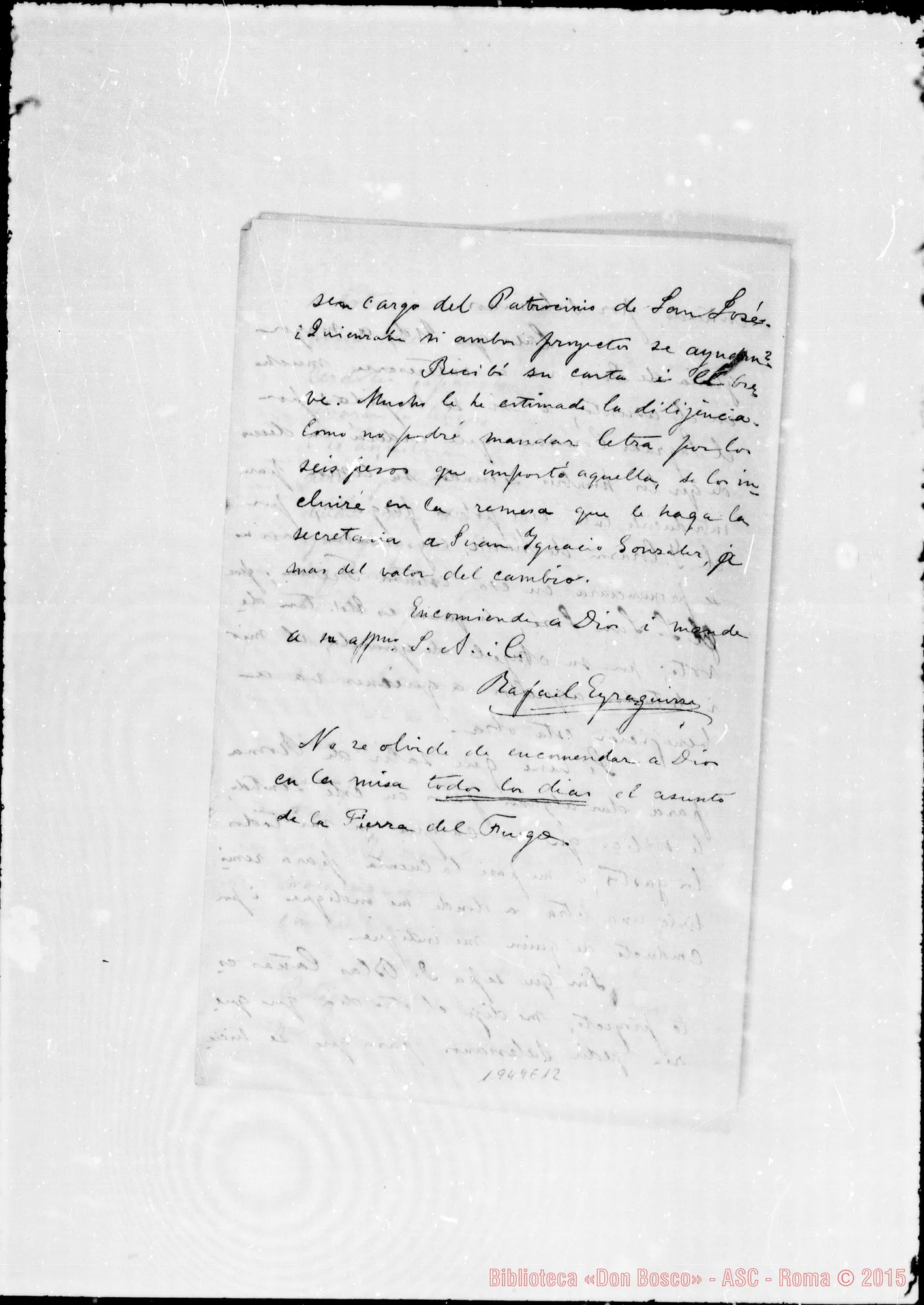 Fotogramma E 12 — Eyzaguirre Raffaele-José Alejo Infante. Fondazione A Punta Arenas (1882)