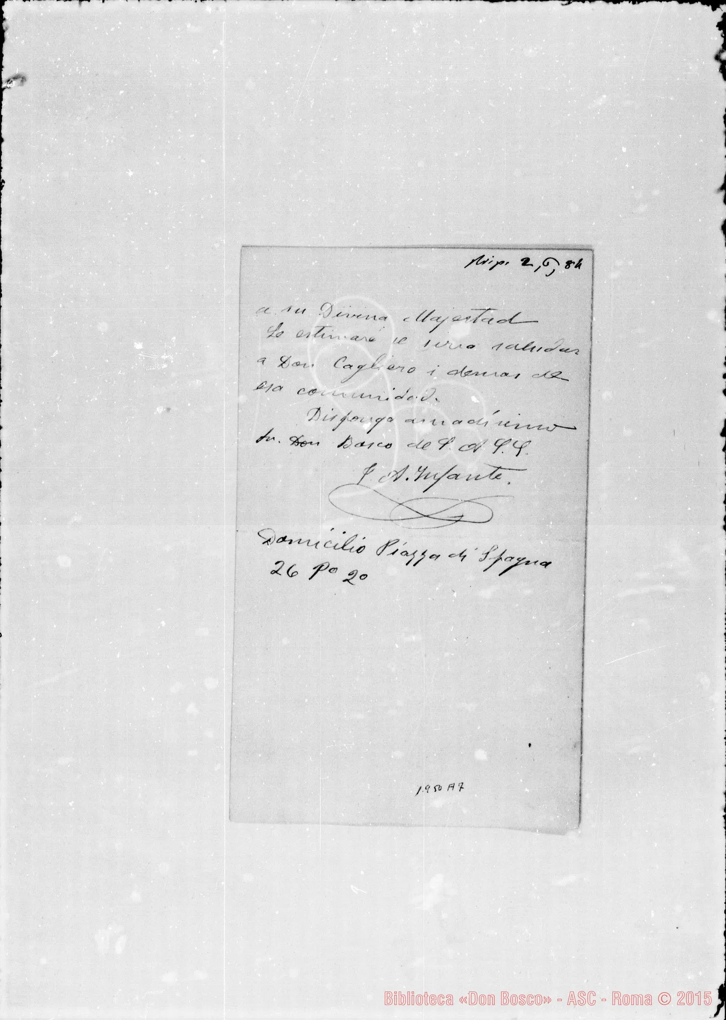 Fotogramma A 7 — José Alejo Infante-Bosco (1884)