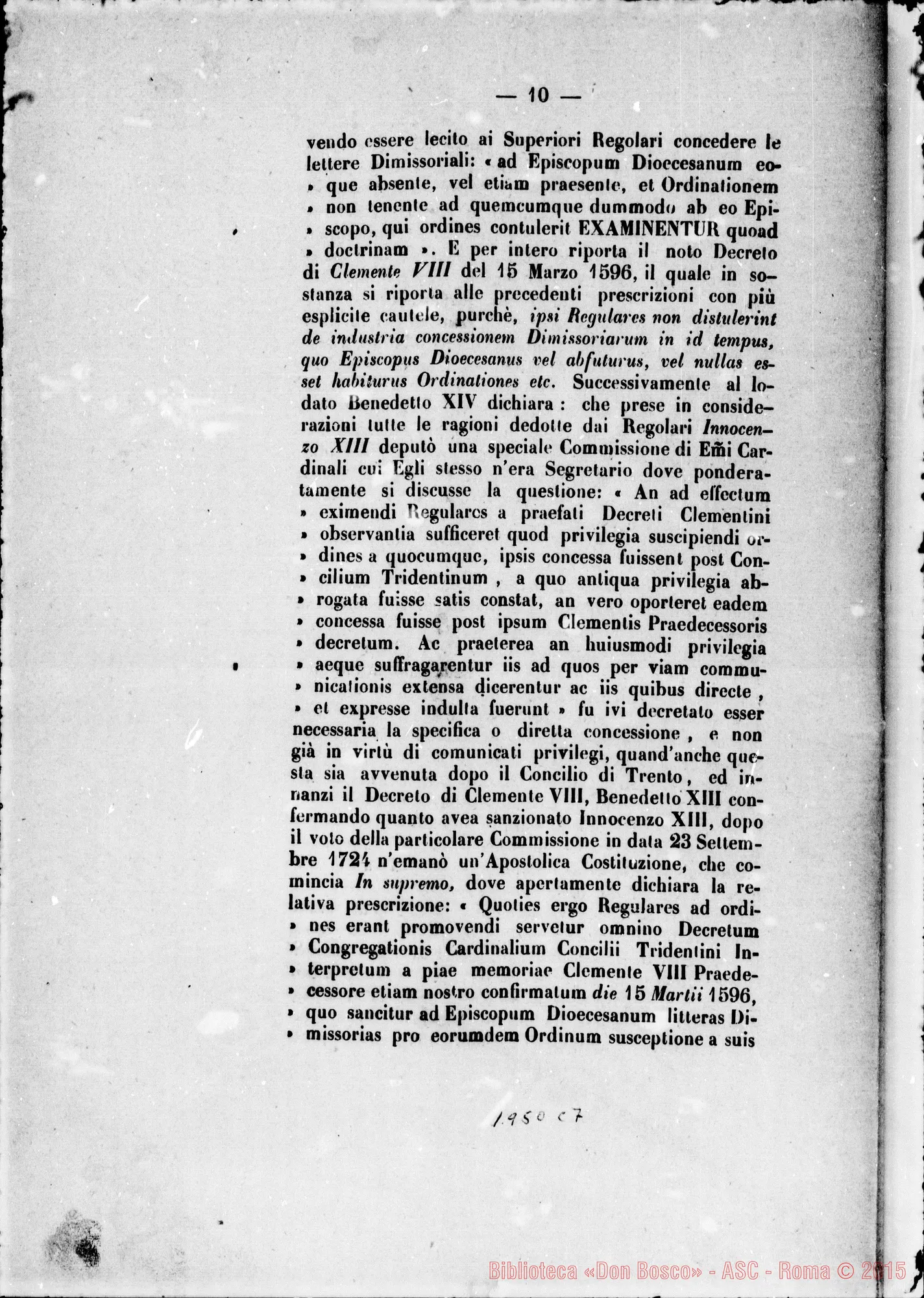 Fotogramma C 7 — «Mese di agosto 1875…» S.C. dei VV. E RR. Stampato