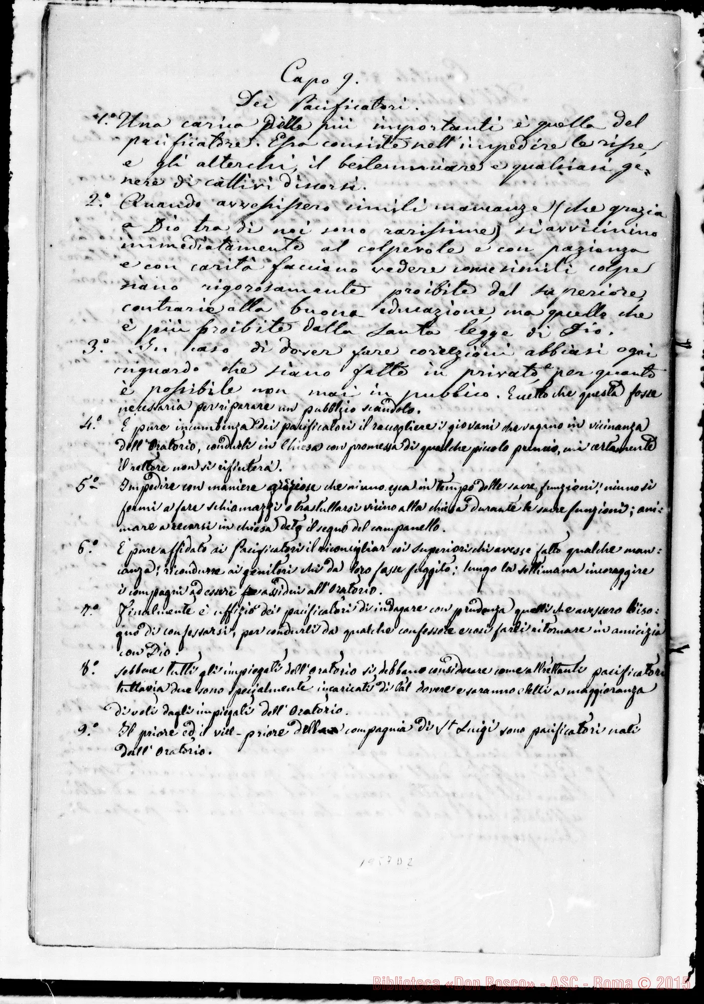 Fotogramma D 2 — «Parte prima». Scopo di quest’Oratorio. Ms.