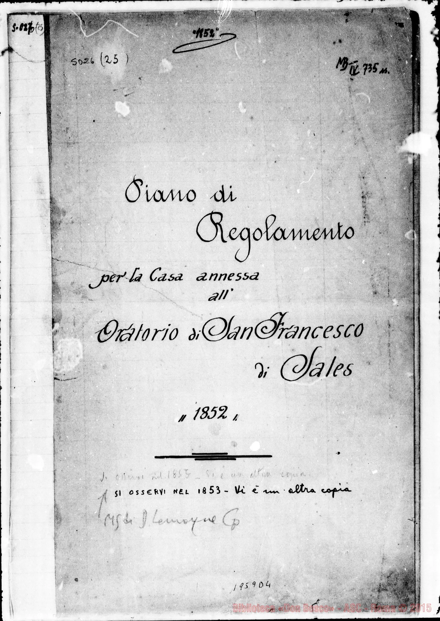 Fotogramma D 4 — Copia ms. dell’anno 1852
