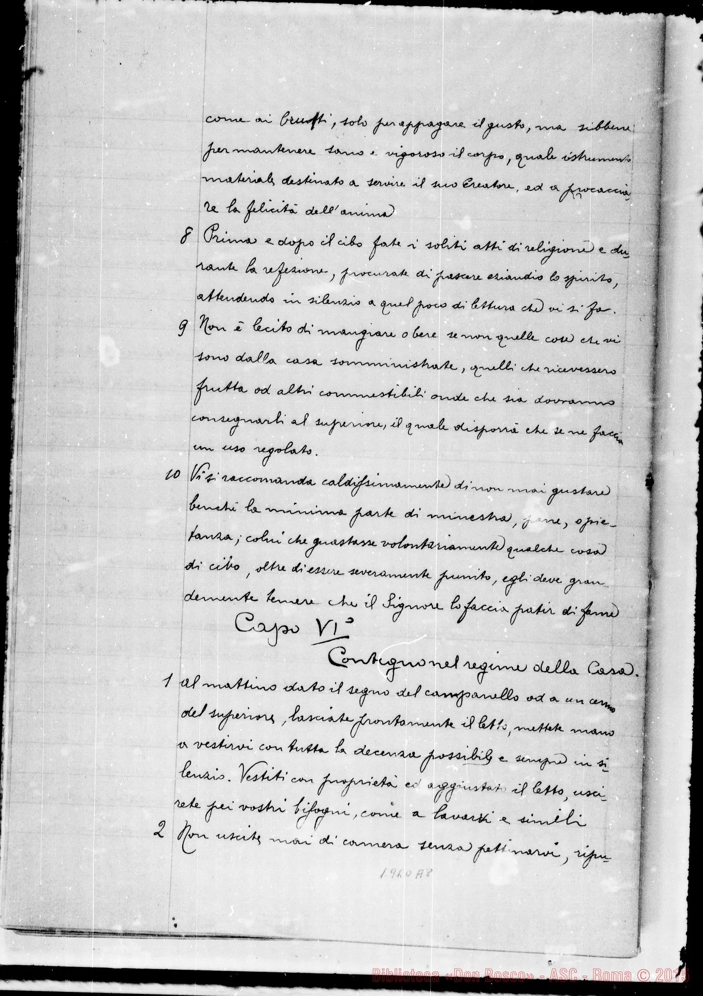 Fotogramma A 8 — Copia ms. dell’anno 1852
