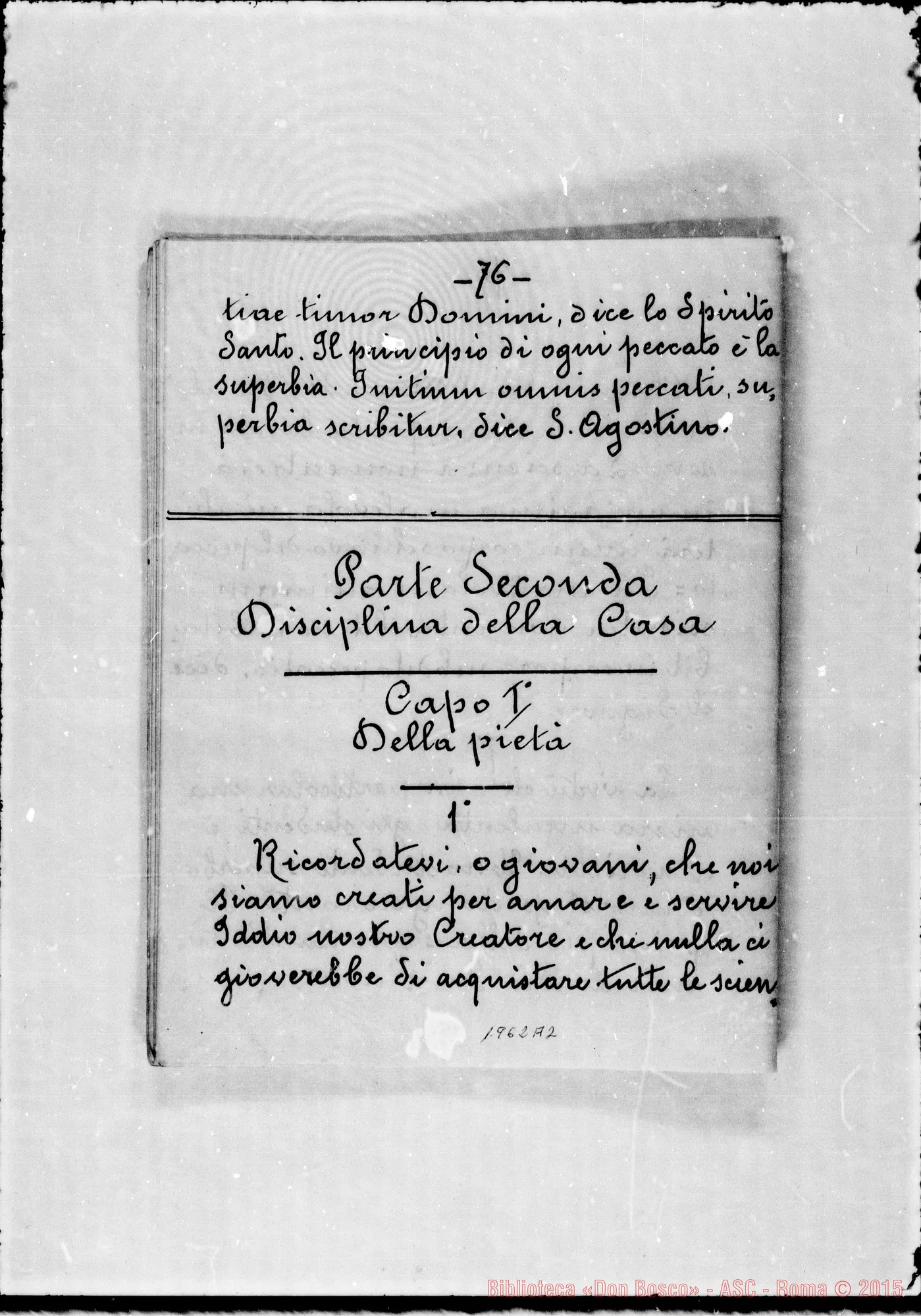 Fotogramma A 2 — Copia ms. tardiva (1867)