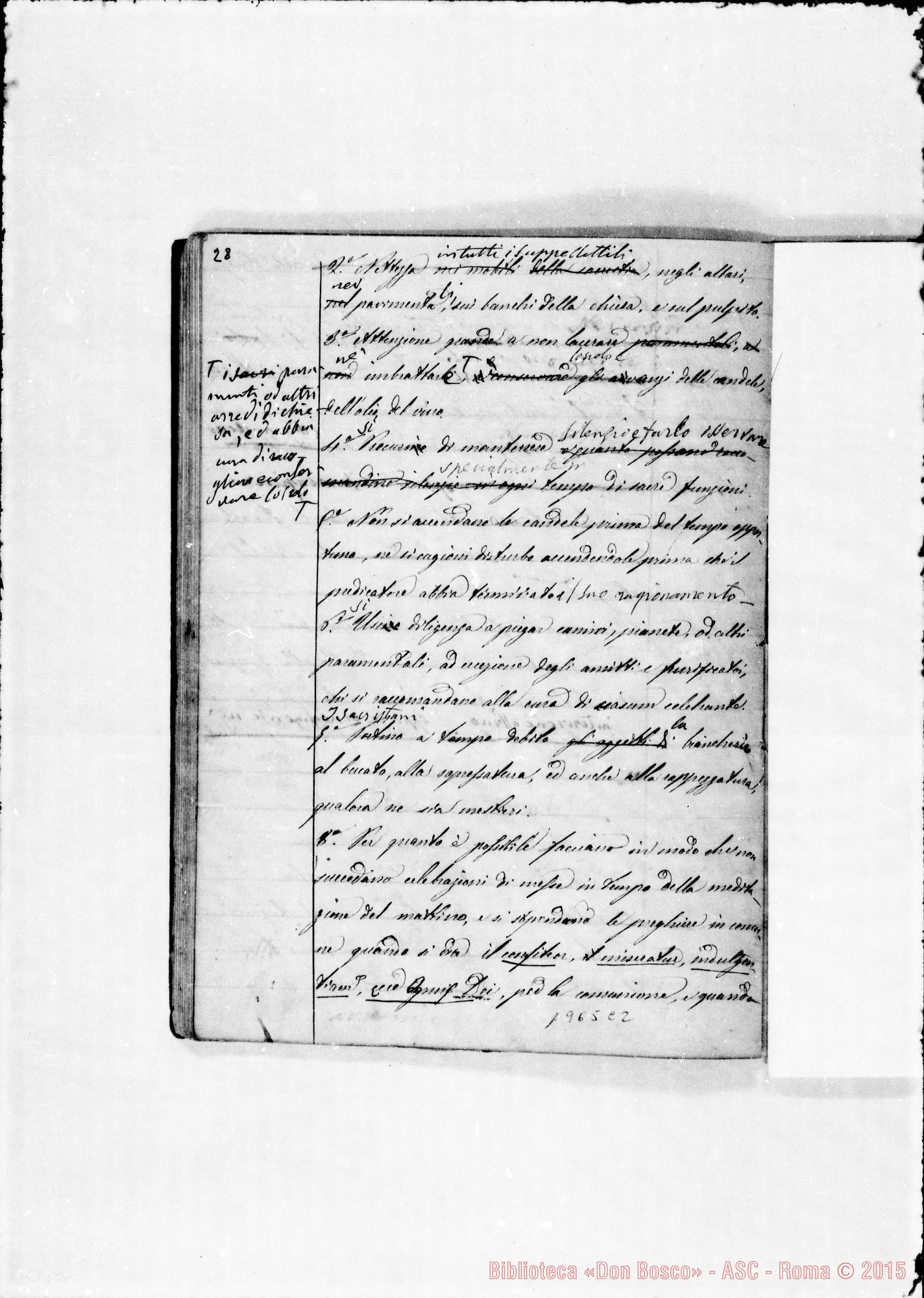 Fotogramma C 2 — Regolamento: Quaderno ms. con correz. E aggiunte autogr. Bosco
