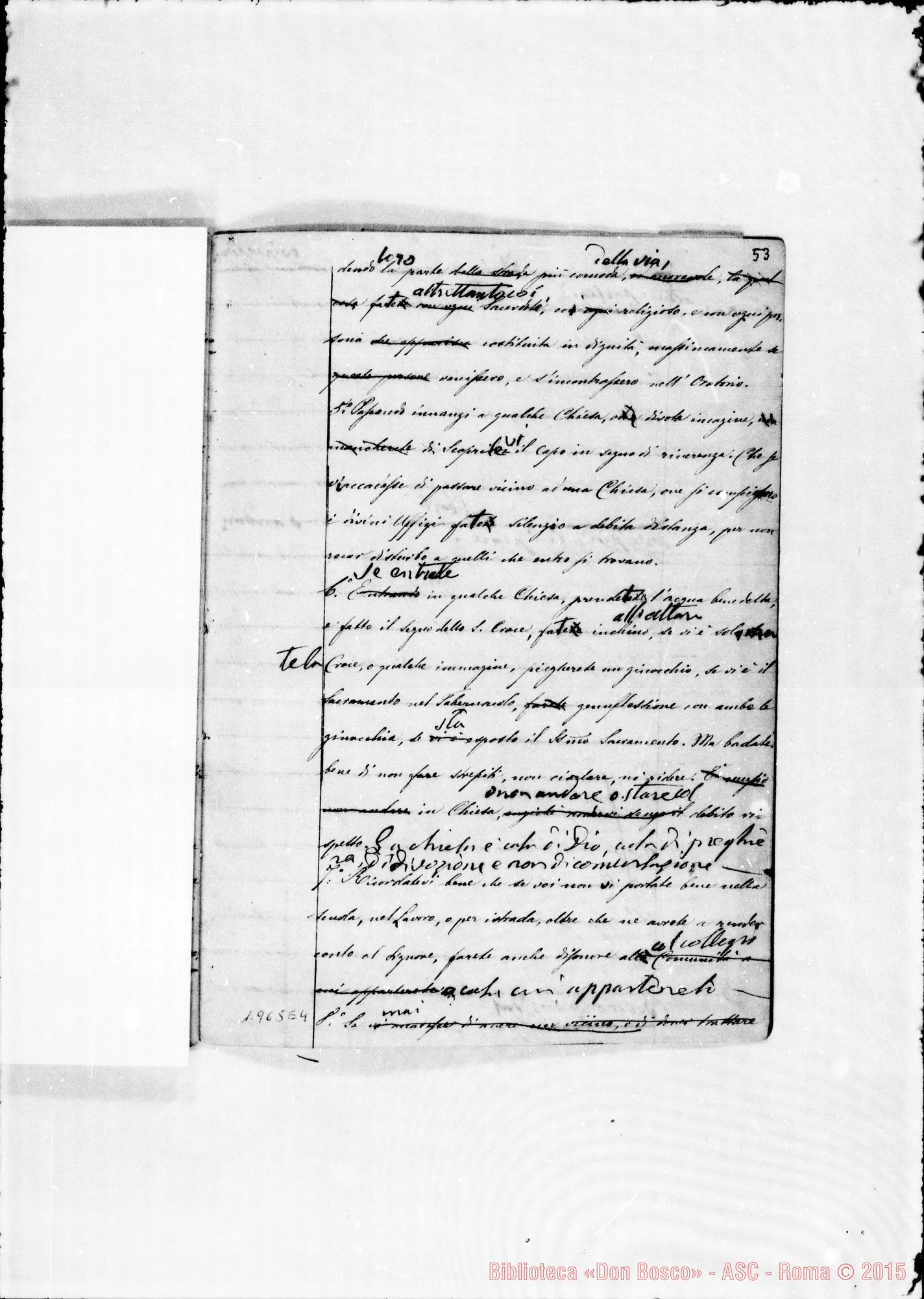 Fotogramma E 4 — Regolamento: Quaderno ms. con correz. E aggiunte autogr. Bosco