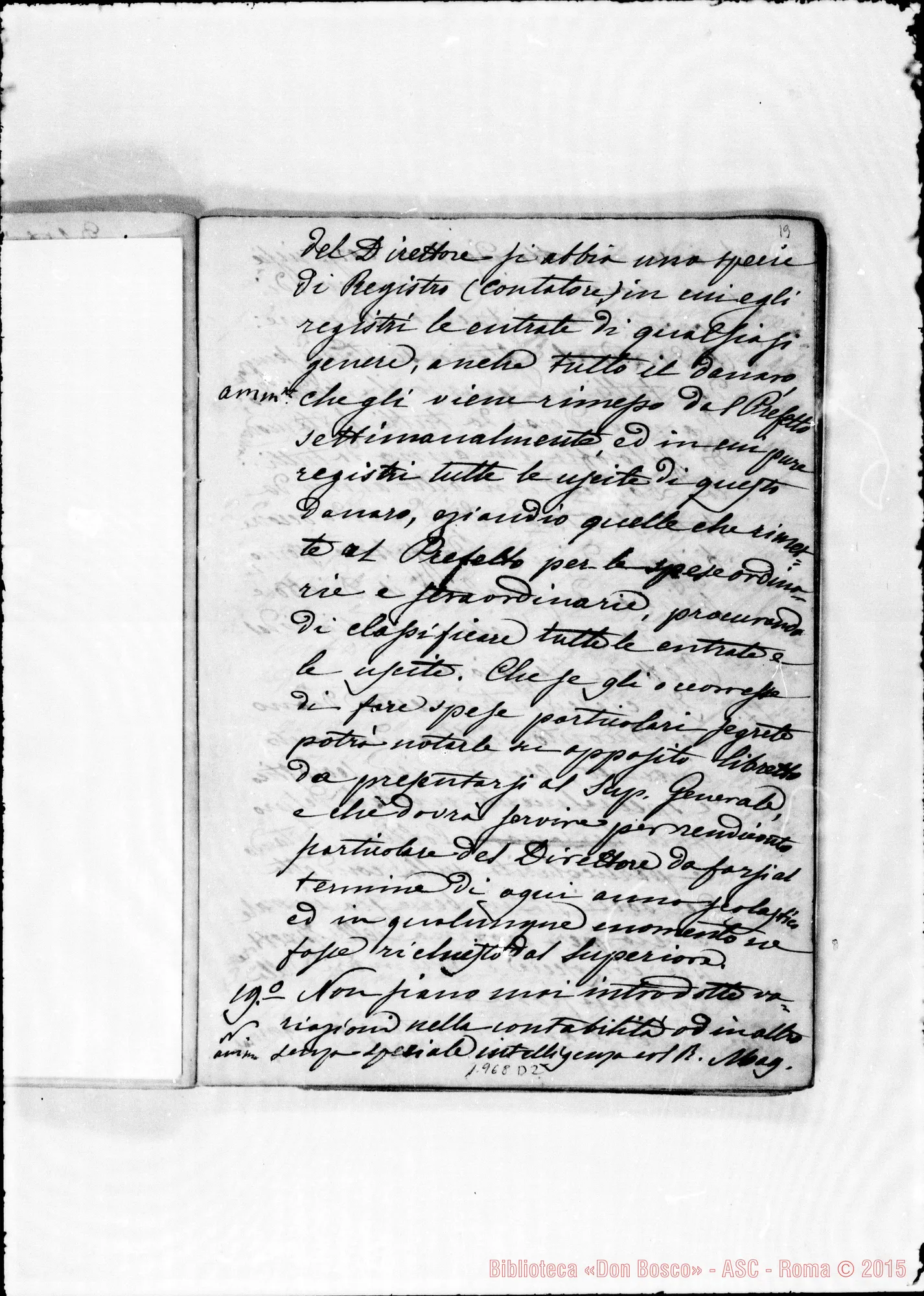 Fotogramma D 2 — Regolamento per le case: Uffici particolari… Ms. Berto