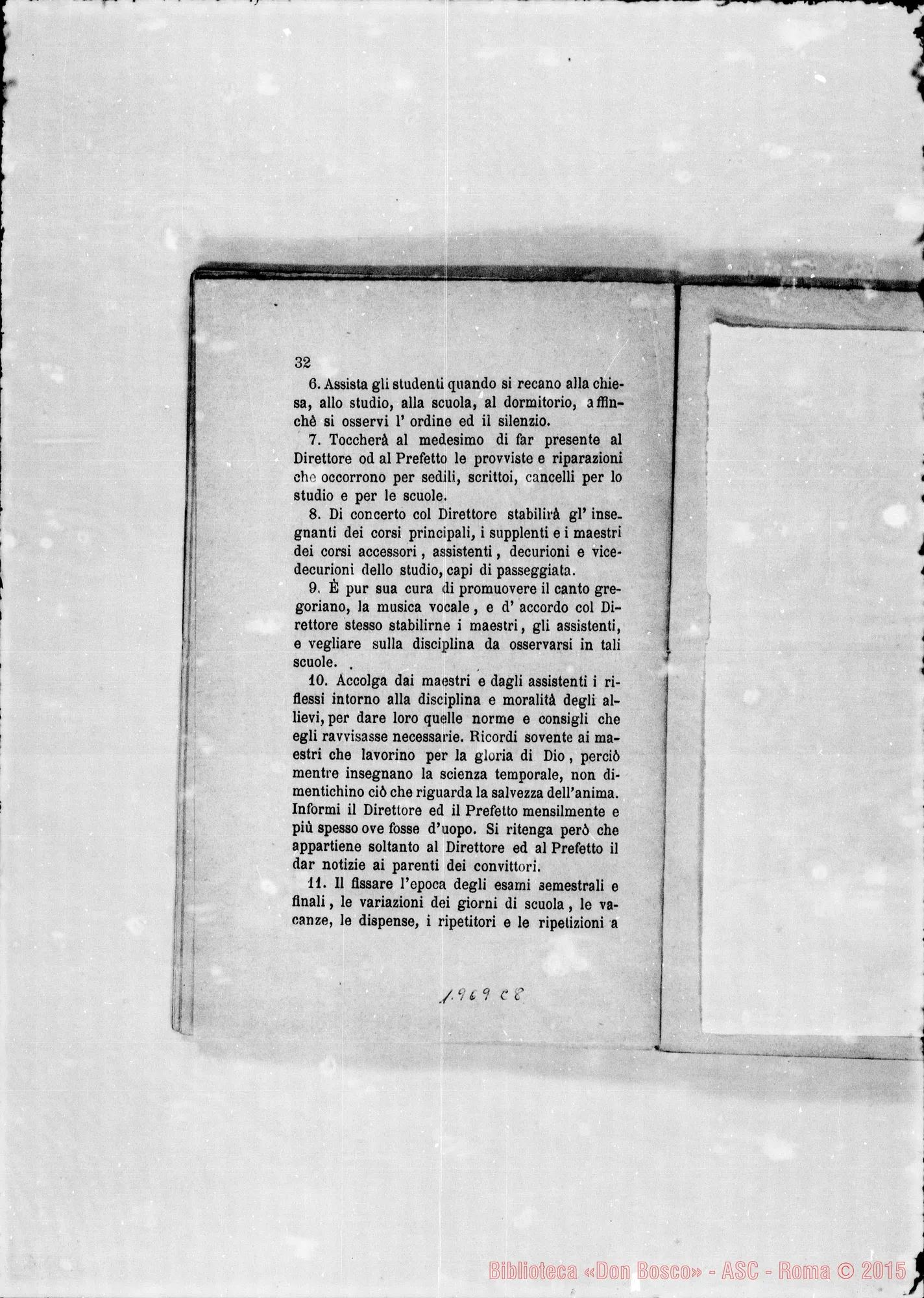 Fotogramma C 8 — Regolamento per le case. Stampato