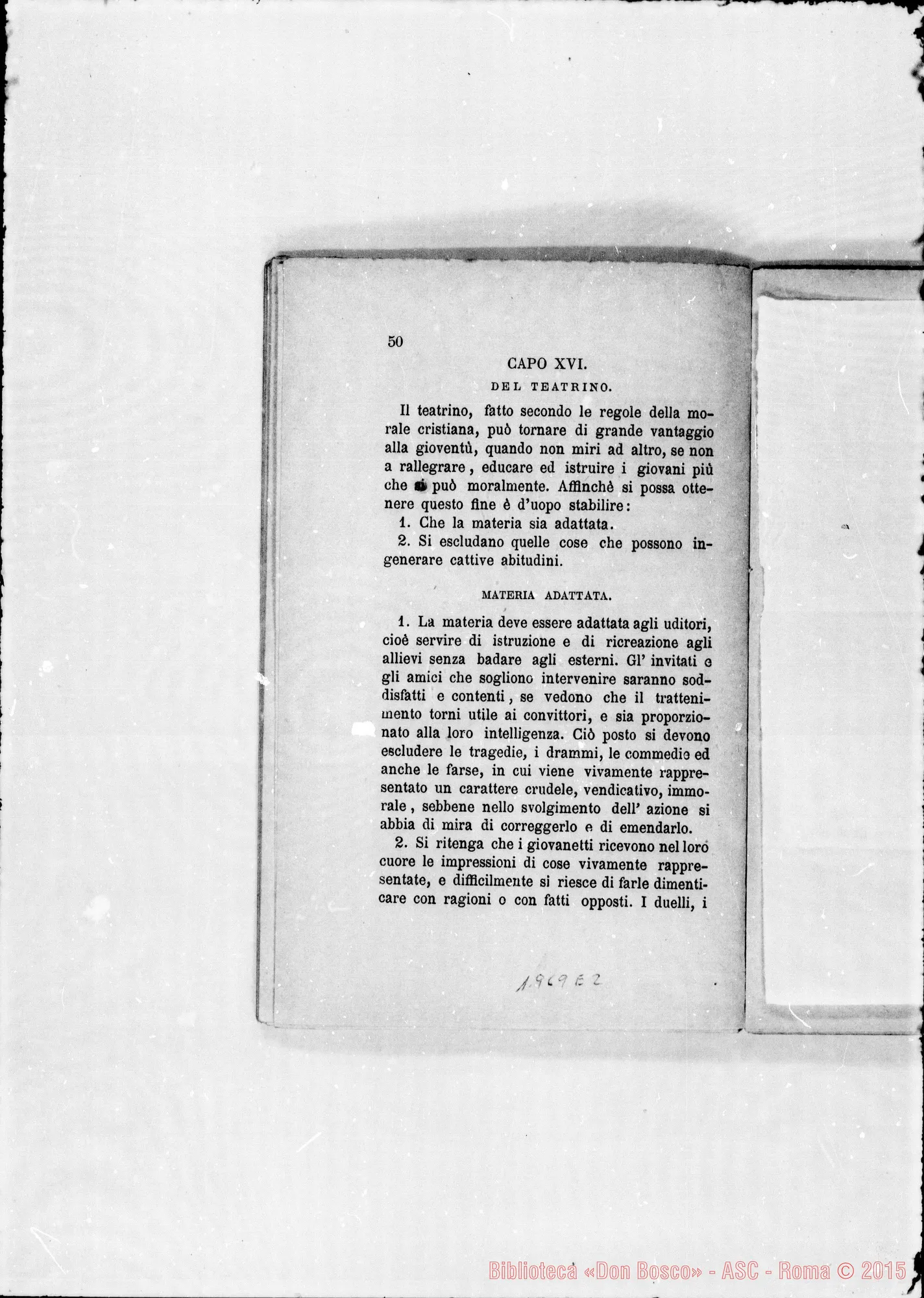 Fotogramma E 2 — Regolamento per le case. Stampato