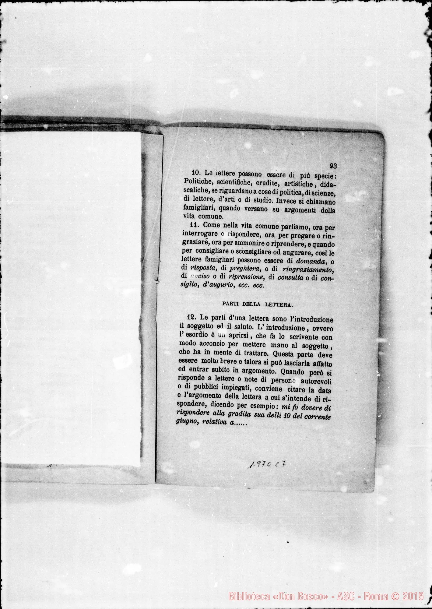 Fotogramma C 7 — Regolamento per le case. Stampato