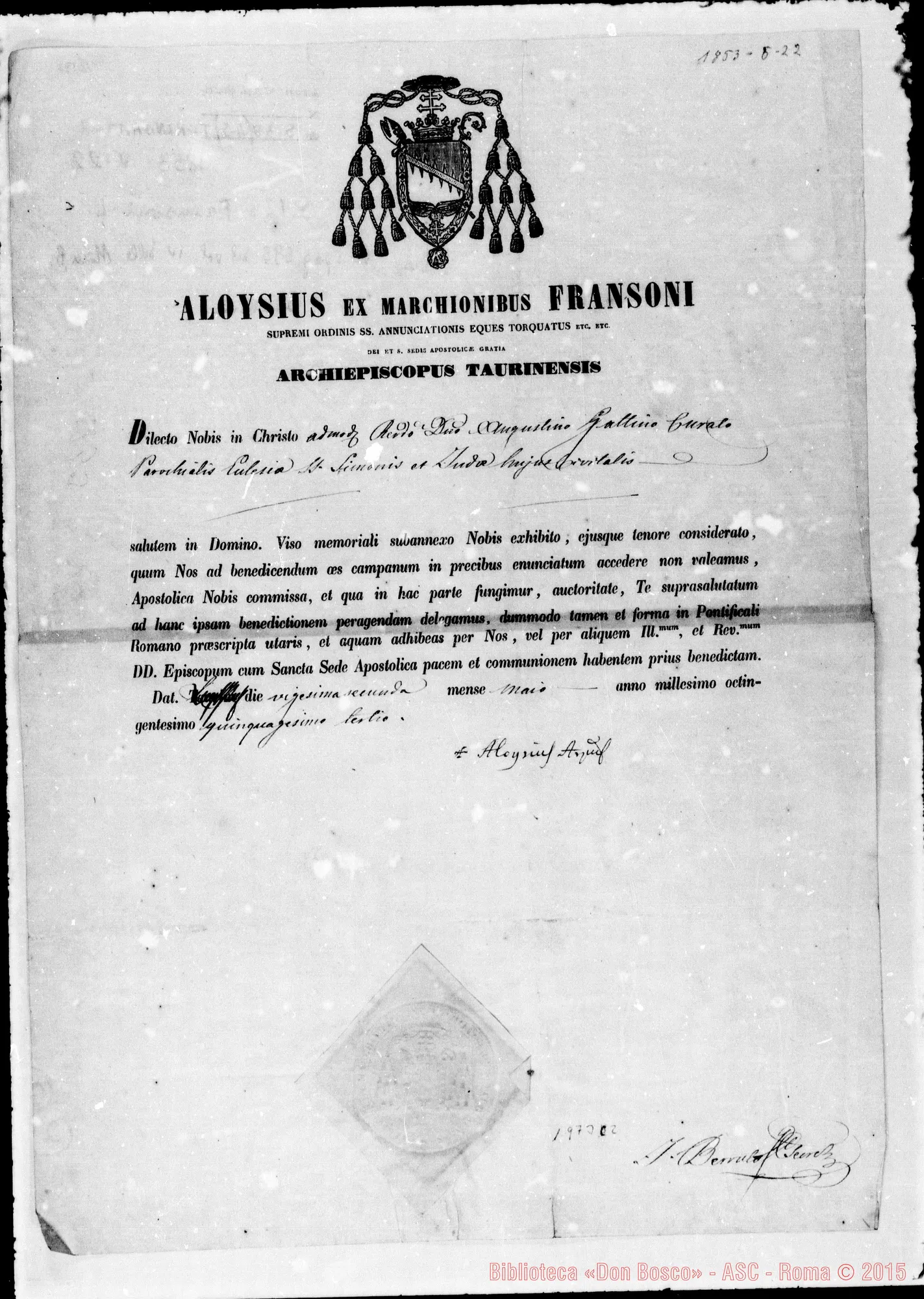 Fotogramma C 2 — Arcivesc. di Torino: risposta alla supplica