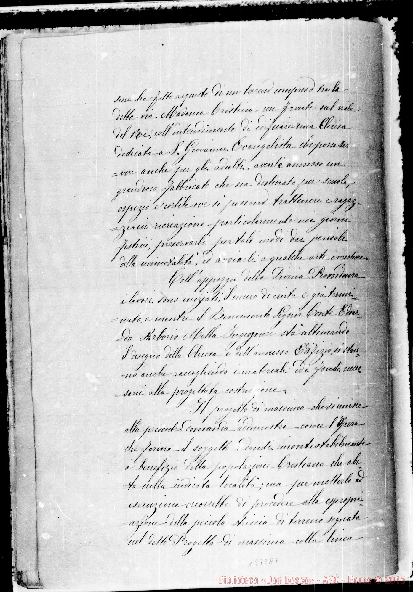 Fotogramma A 7 — Presentazione, per parte di D. Bosco, dei Disegni, Relazione E Perizia… Pratica di diversi documenti con firme autogr. Bosco