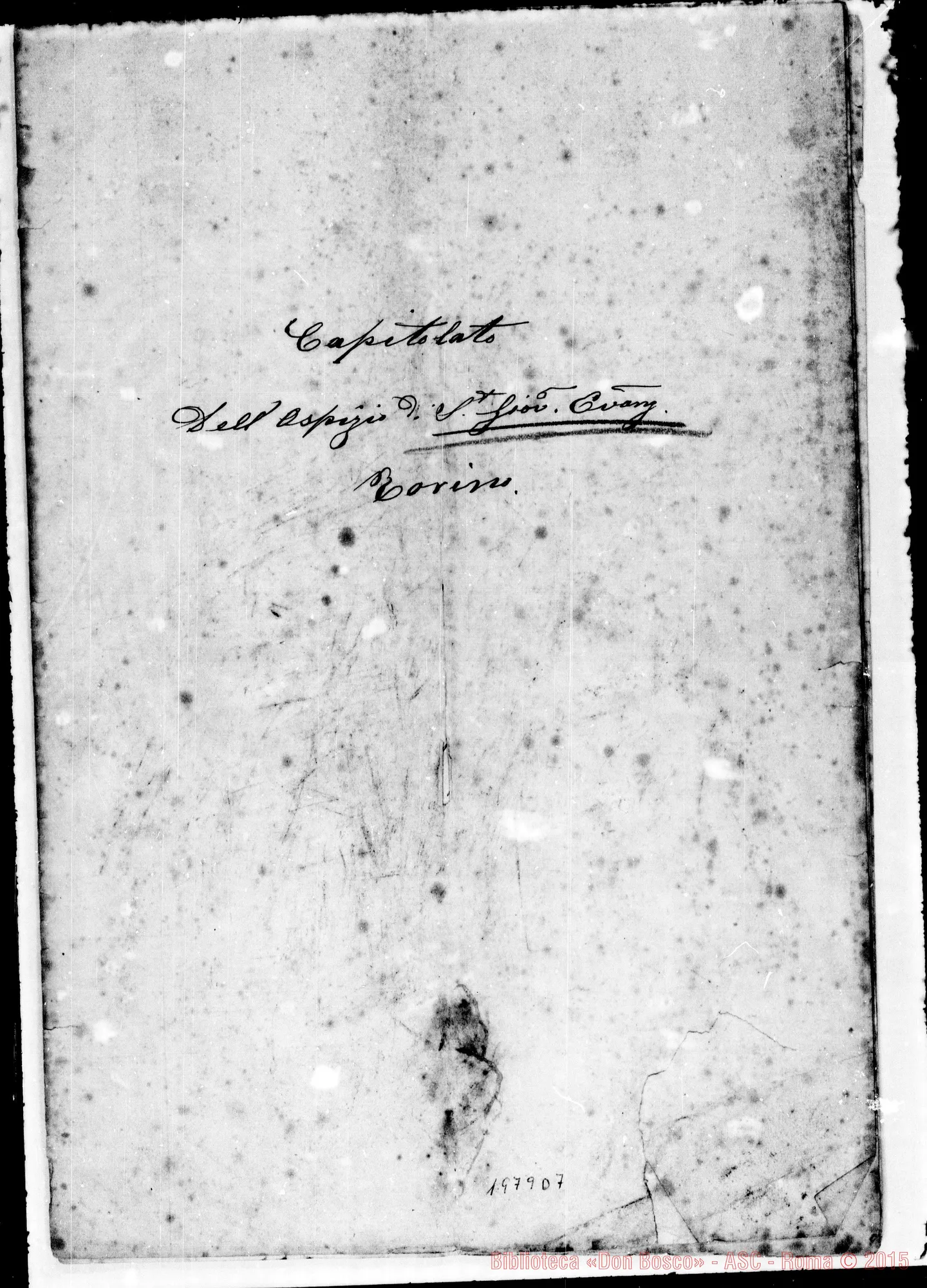 Fotogramma D 7 — Capitolato delTOspizio di S. Giovanni Evangelista, con firme autogr.