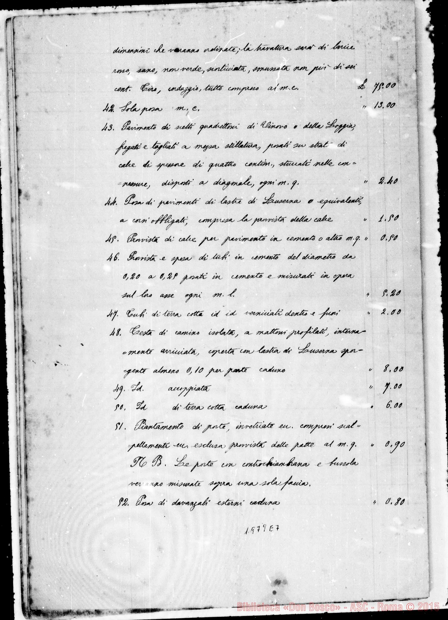 Fotogramma E 7 — Capitolato delTOspizio di S. Giovanni Evangelista, con firme autogr.
