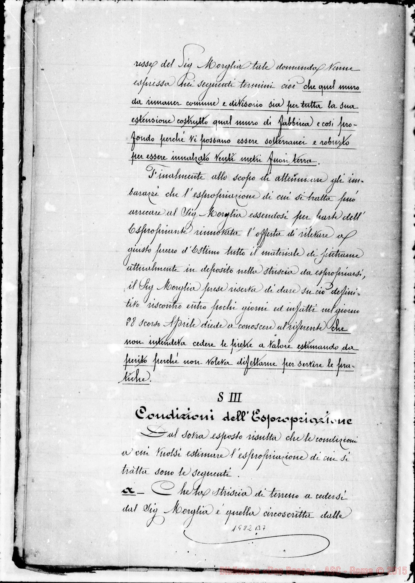 Fotogramma B 7 — Relazione di Perizia per la stima del terreno Morglia