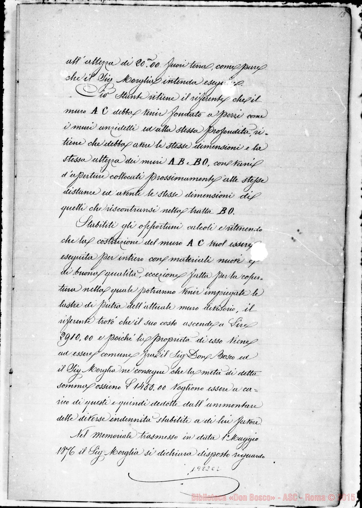 Fotogramma C 2 — Relazione di Perizia per la stima del terreno Morglia