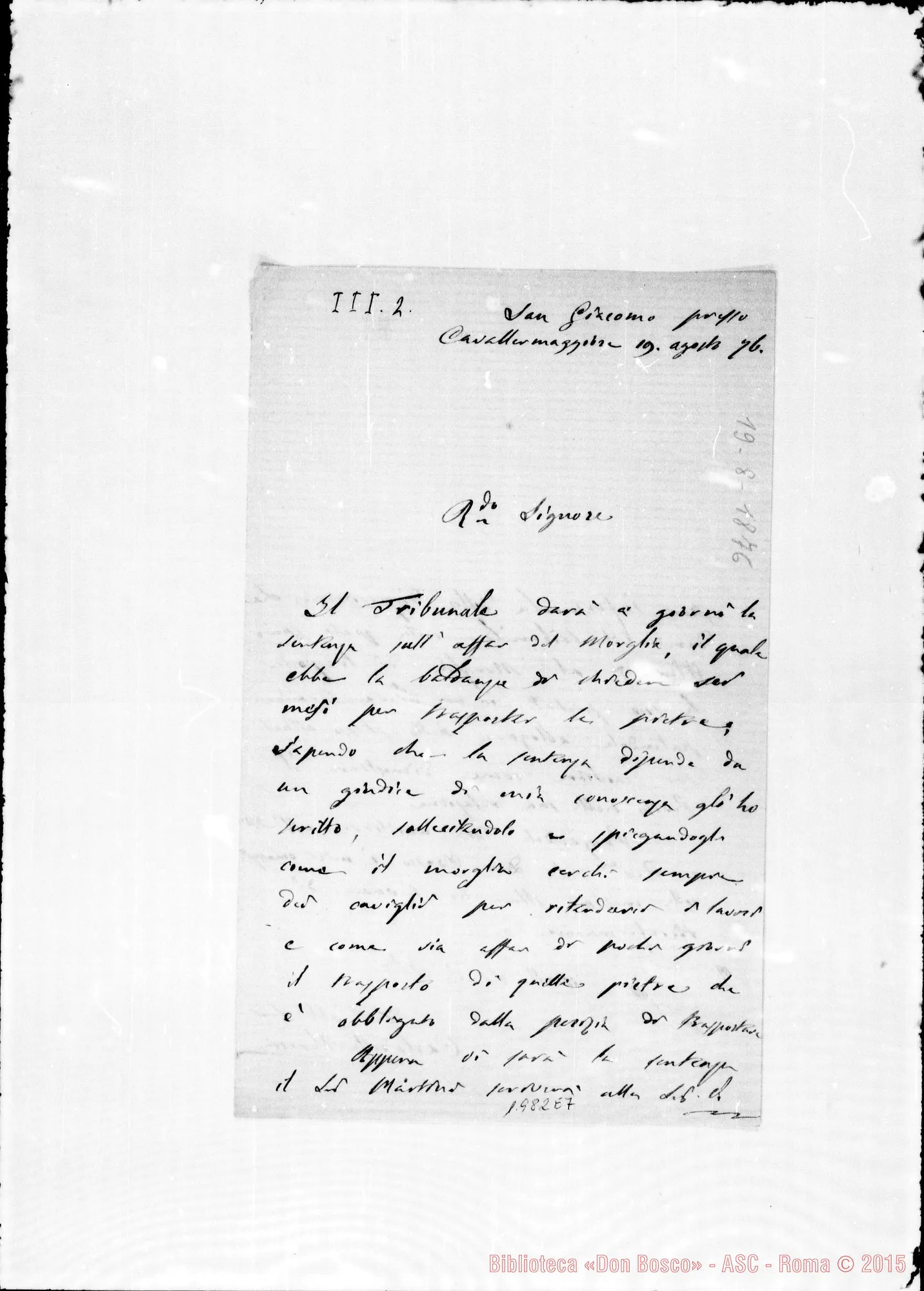 Fotogramma E 7 — Carlo della Veneria-Rev.do Sig.
