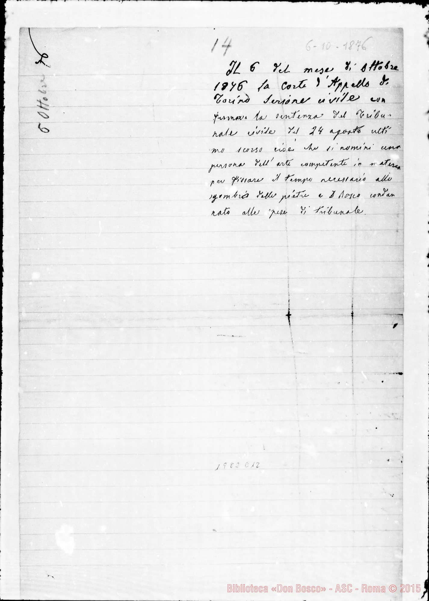 Fotogramma E 12 — Nota di D. Lemoyne