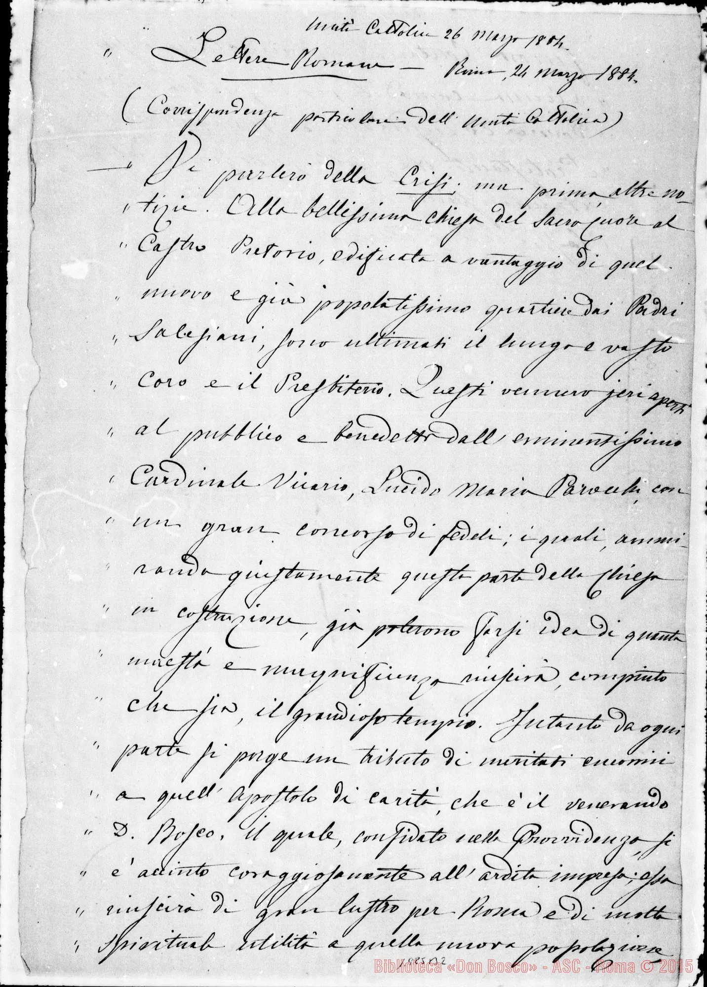 Fotogramma B 2 — Lettera Romana. Copia