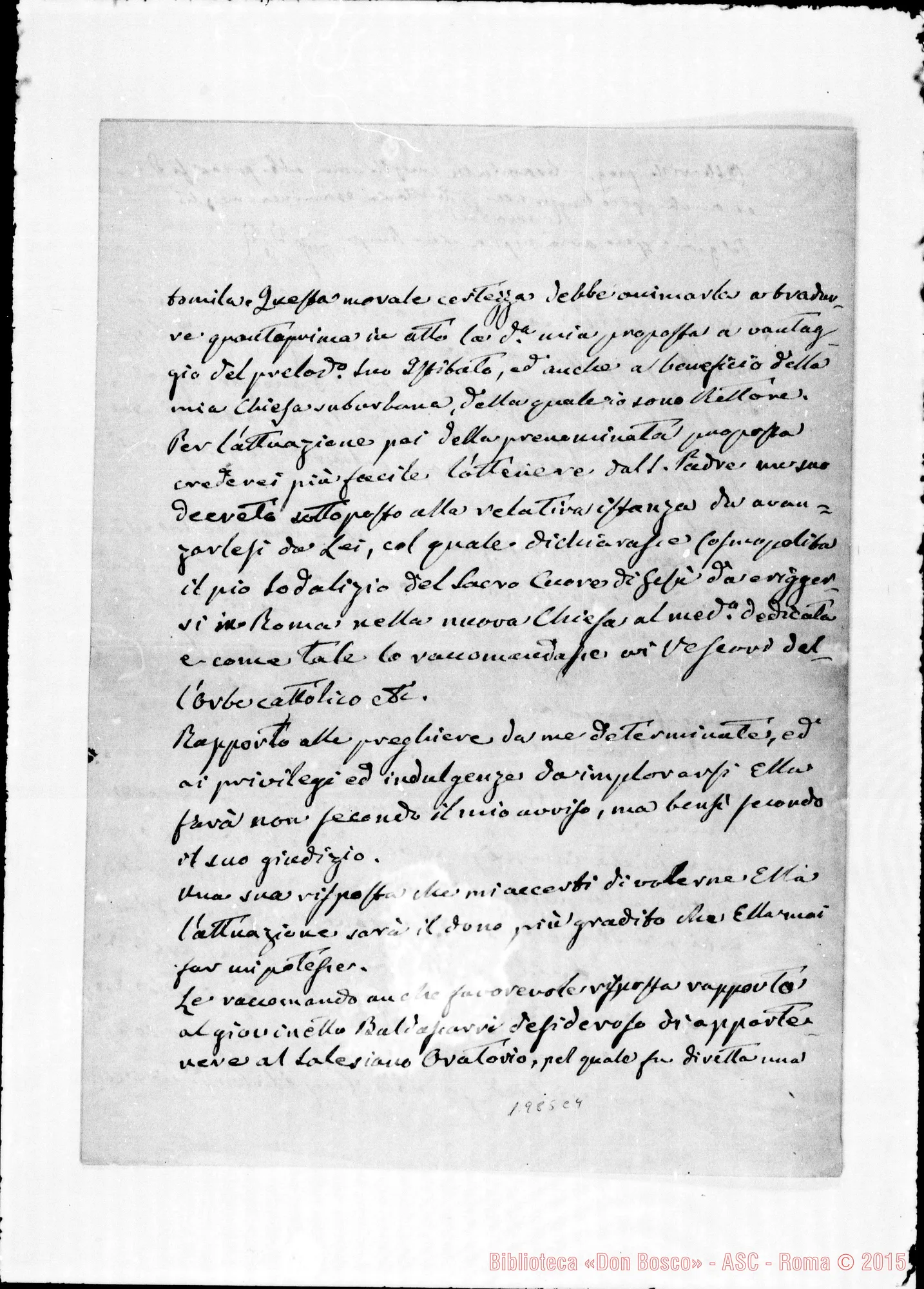 Fotogramma C 4 — Baldolini-Rev.mo Padre. Autogr. Rua