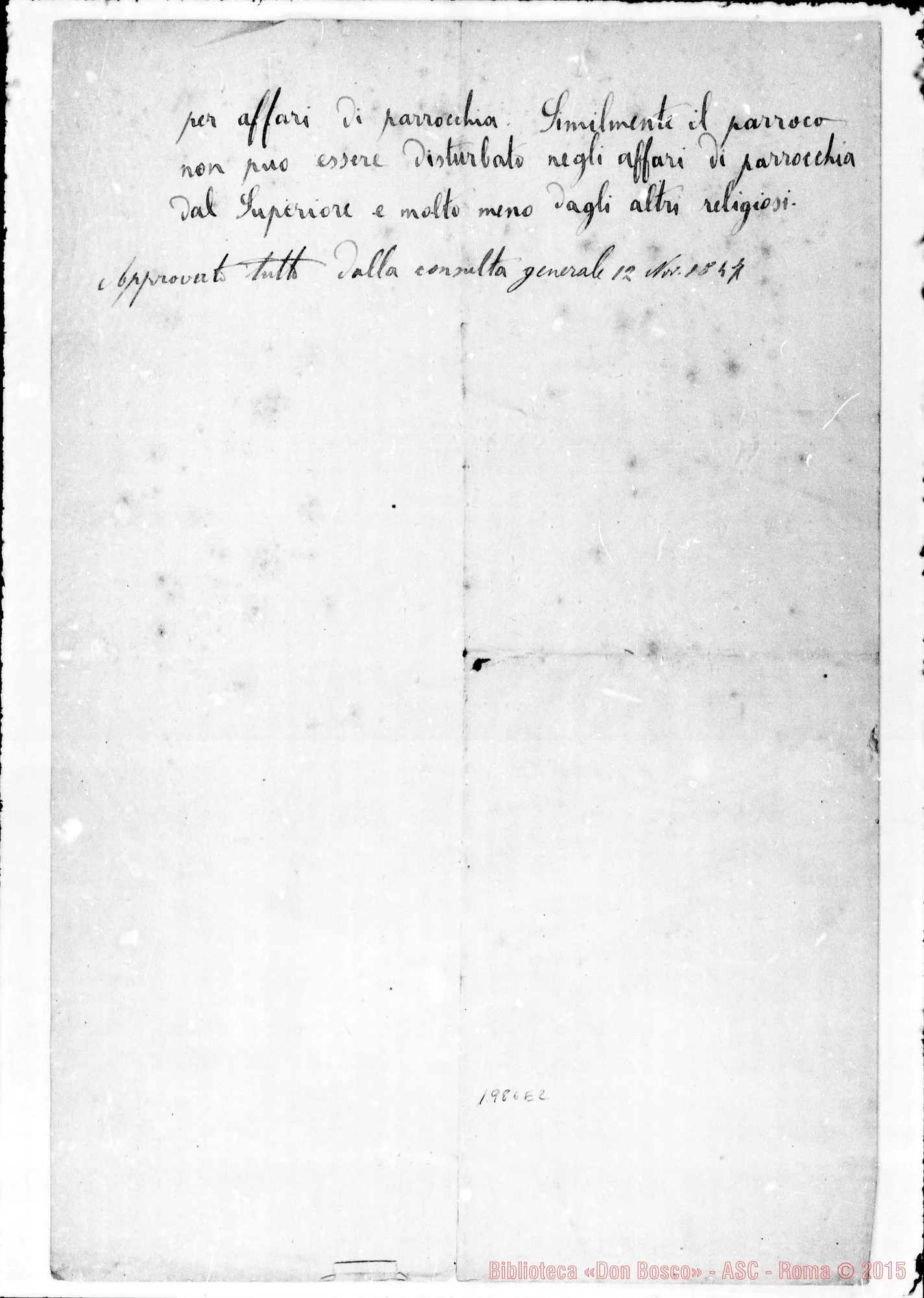 Fotogramma E 2 — Parroco del Sacro Cuore di Gesù: Articolato (1847)
