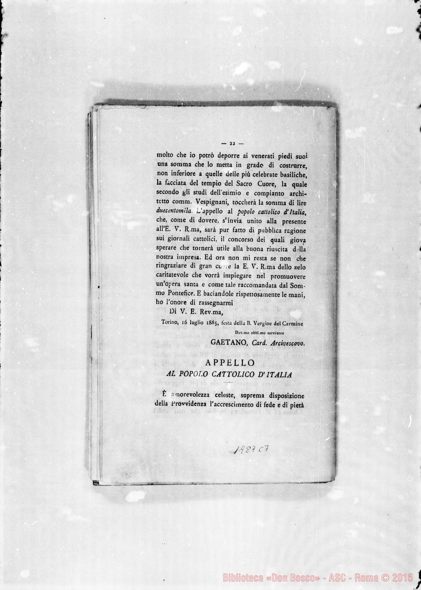 Fotogramma C 7 — Il Santuario del Sacro Cuore di Gesù. Pel Sac. D, Dalmazzo. Stampato