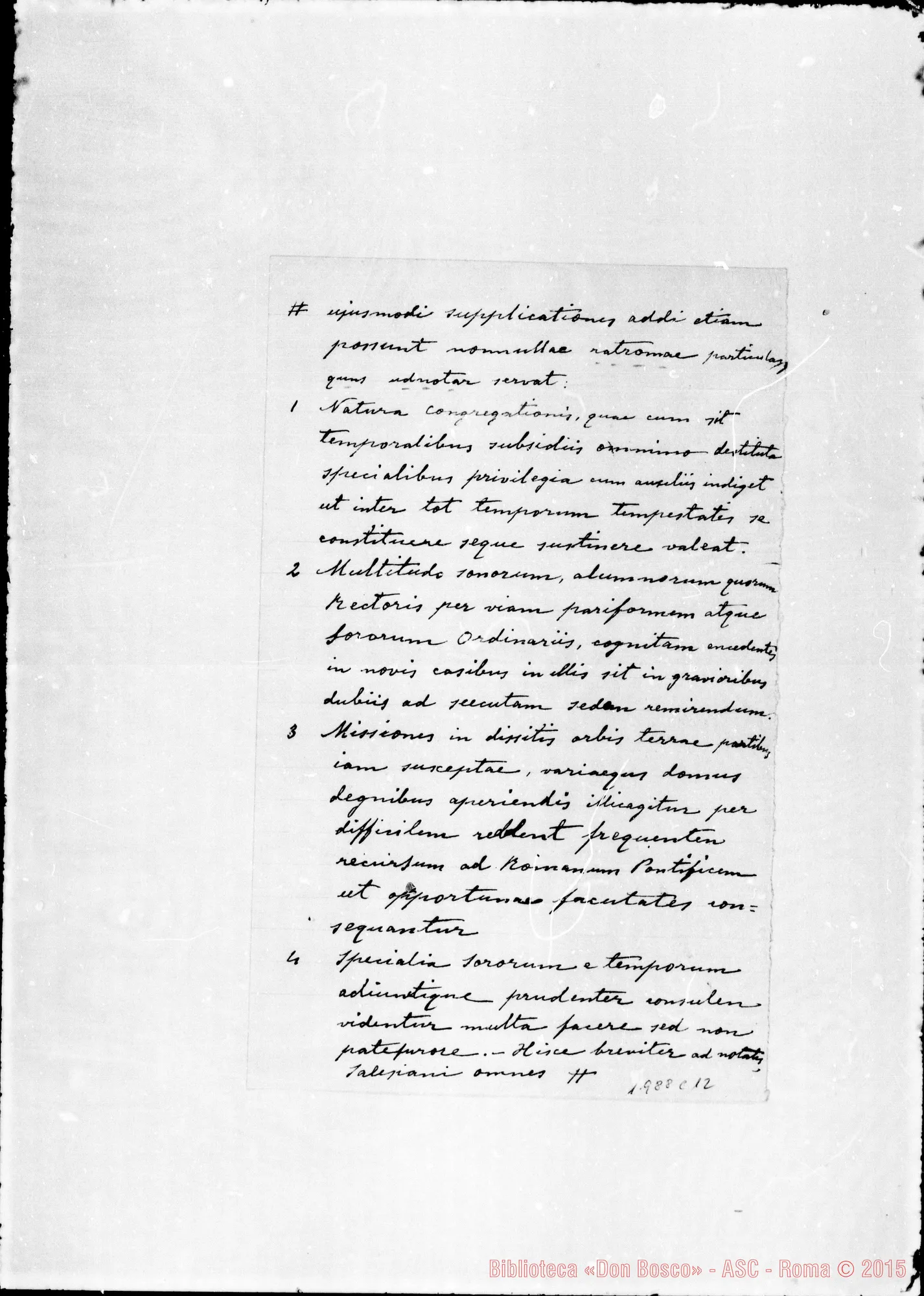 Fotogramma C 12 — Sulle COSTITUZIONI: Notitia Brevis. Stampato con correz. (ASC 133) sul nome «autografi-notitia brevis»