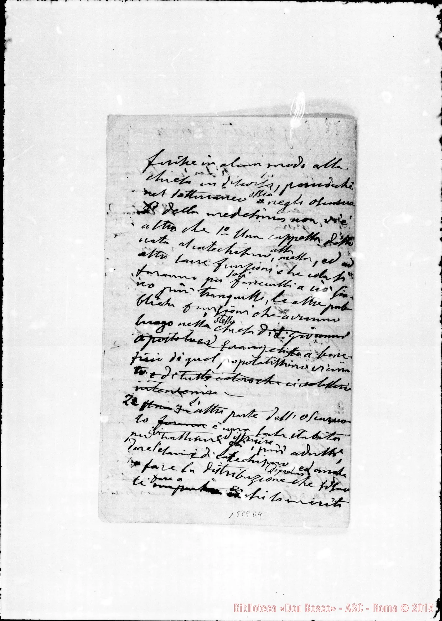 Fotogramma D 4 — LETTERE: Originale di D. Bosco. Bosco-Direttore Unità Cattolica. Autogr. Bosco. (ASC 133) sul nome «autografi-Unità Cattolica»