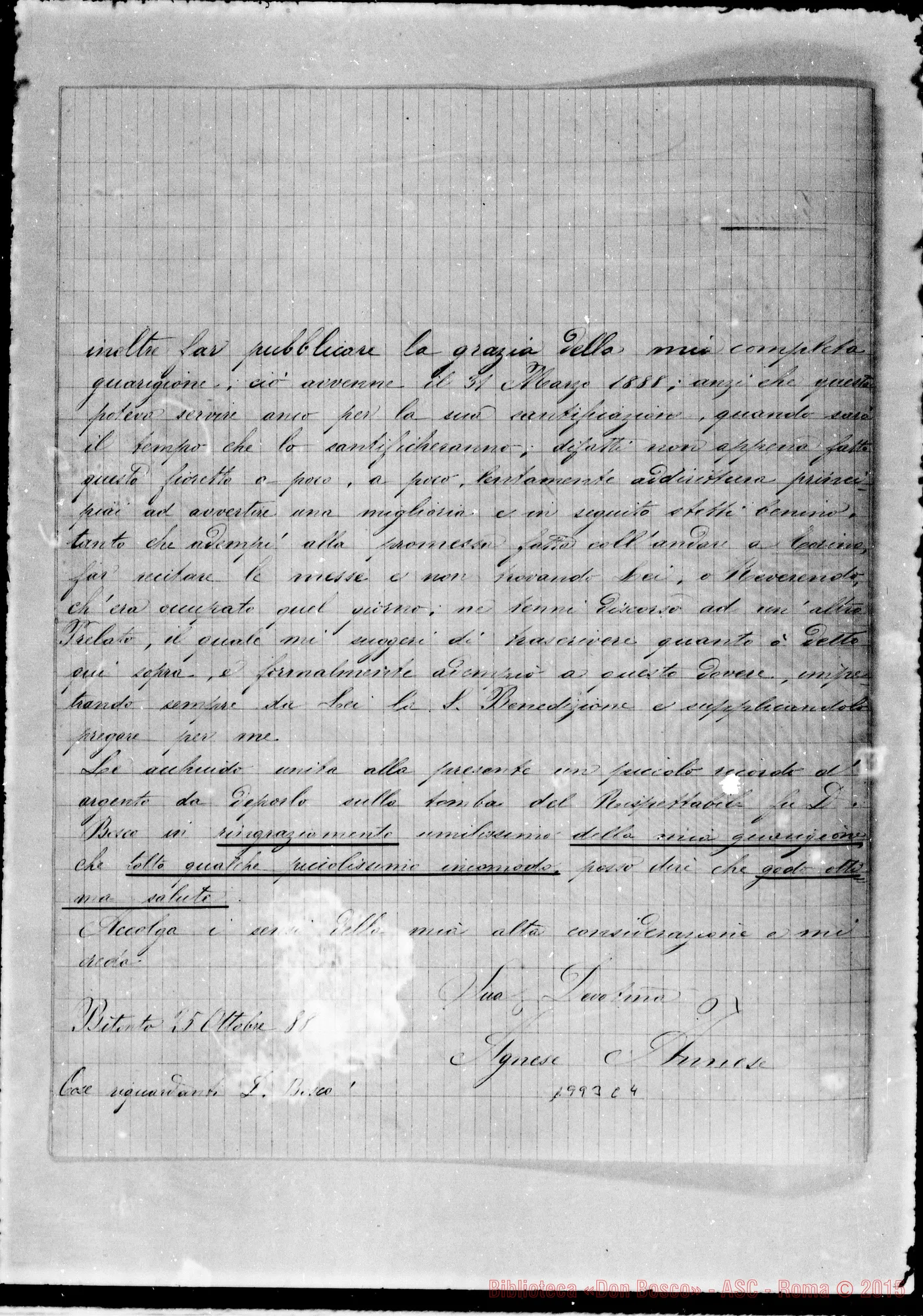 Fotogramma C 4 — Annese Agnese A D. Rua con relazione di guarigione