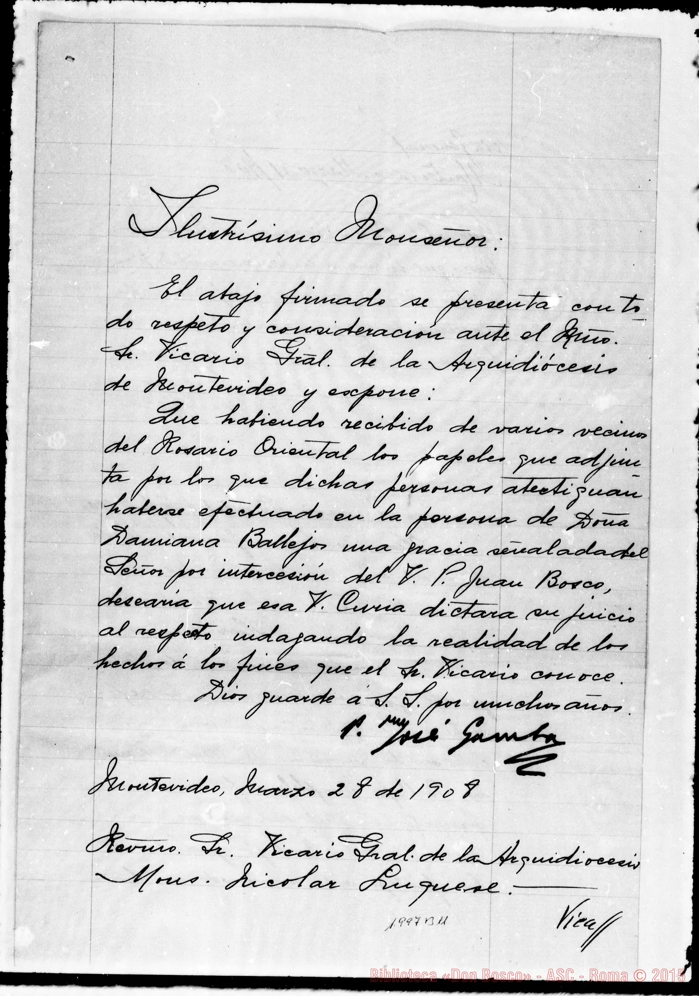 Fotogramma B 11 — Giuseppe Gamba ante il Vicario Generale