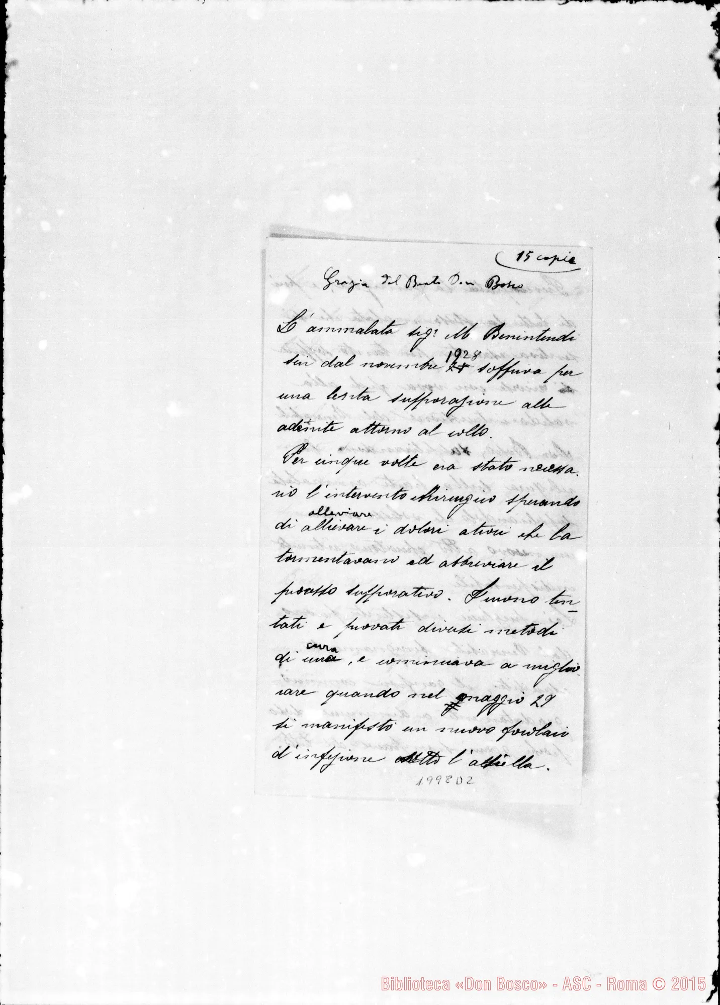 Fotogramma D 2 — Benintendi, signora. Grazia del Beato D. Bosco