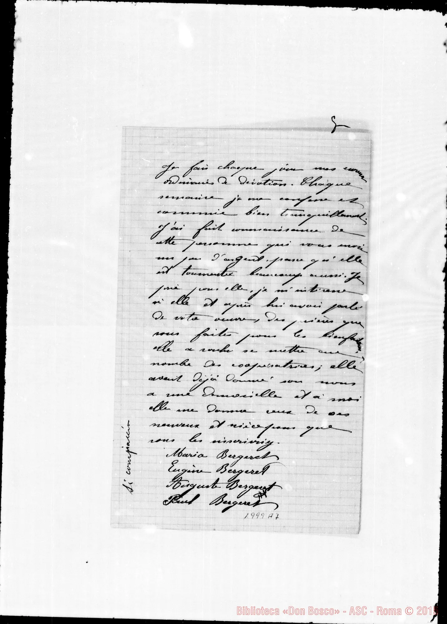 Fotogramma A 7 — Lettera A Mon Révérend Pére