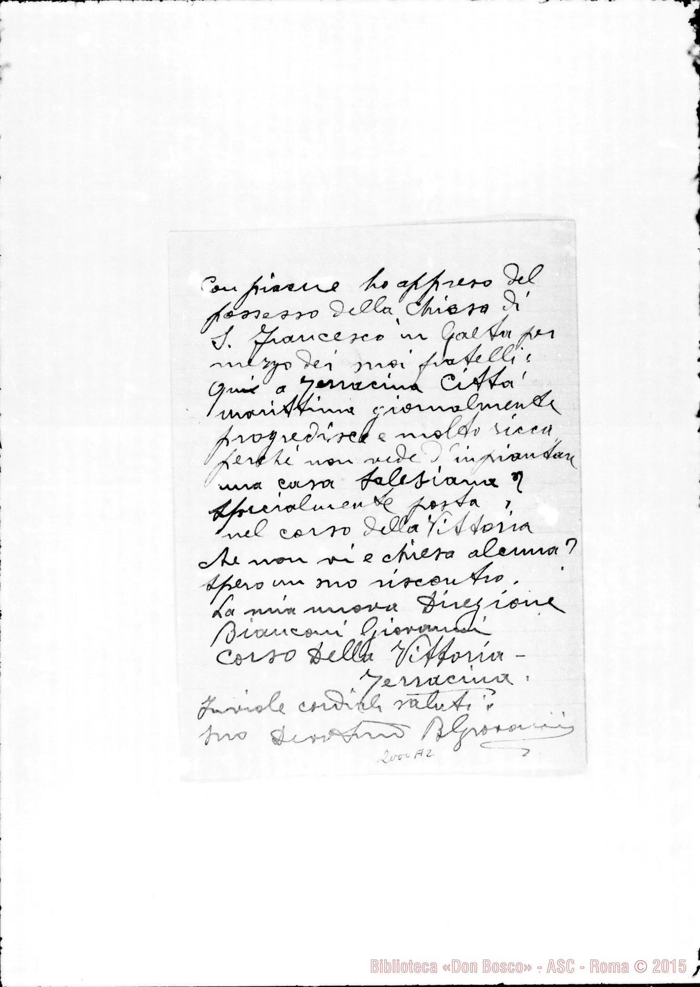 Fotogramma A 2 — Bianconi-D. Trione