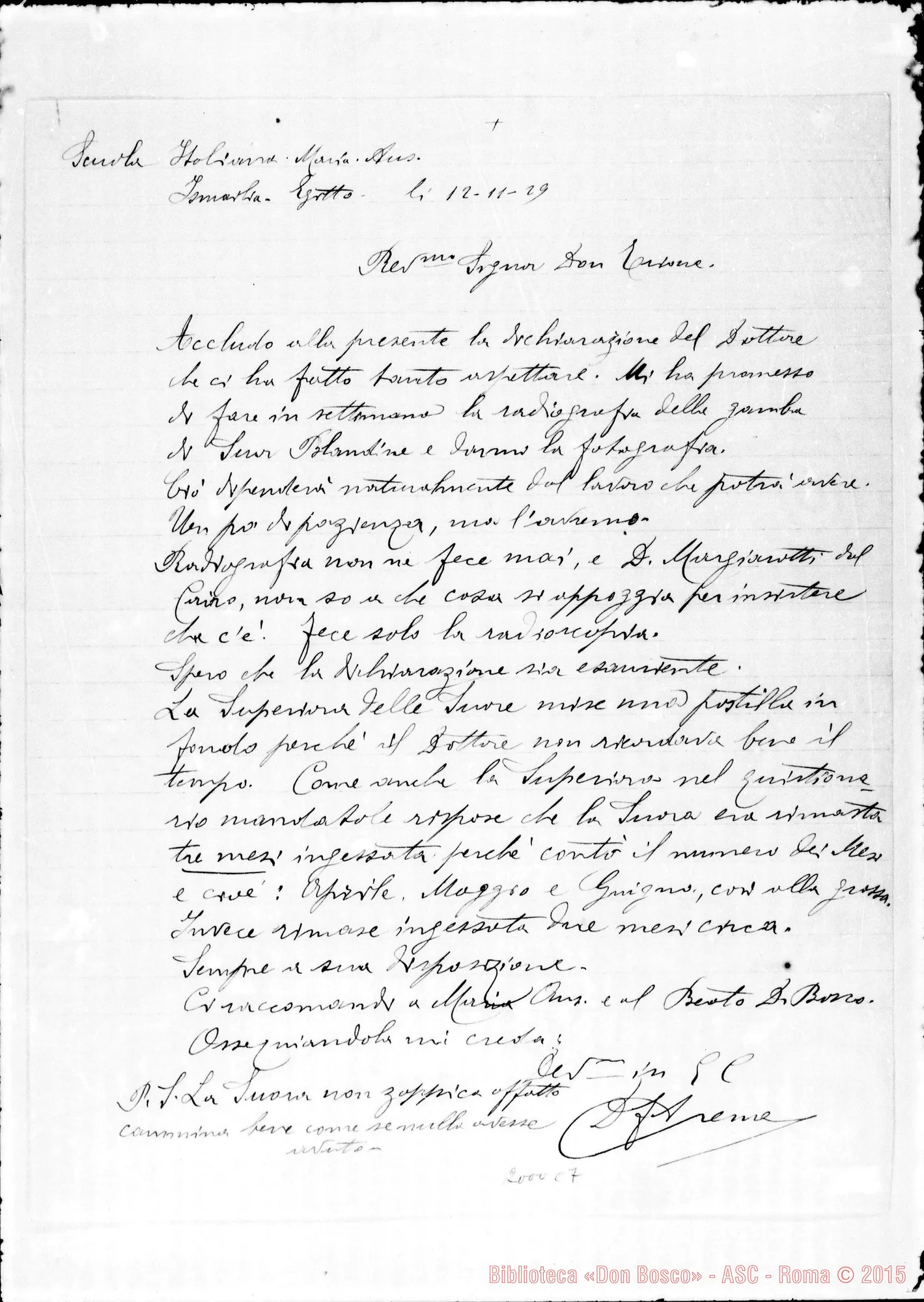Fotogramma C 7 — Lettera A D. Trione
