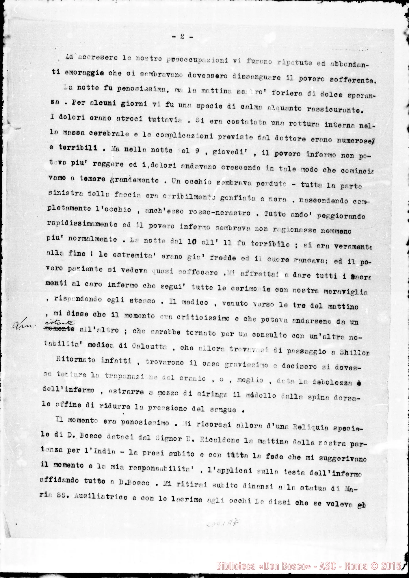 Fotogramma A 7 — Testimonianza di grazia ricevuta. Paolo Bonardi