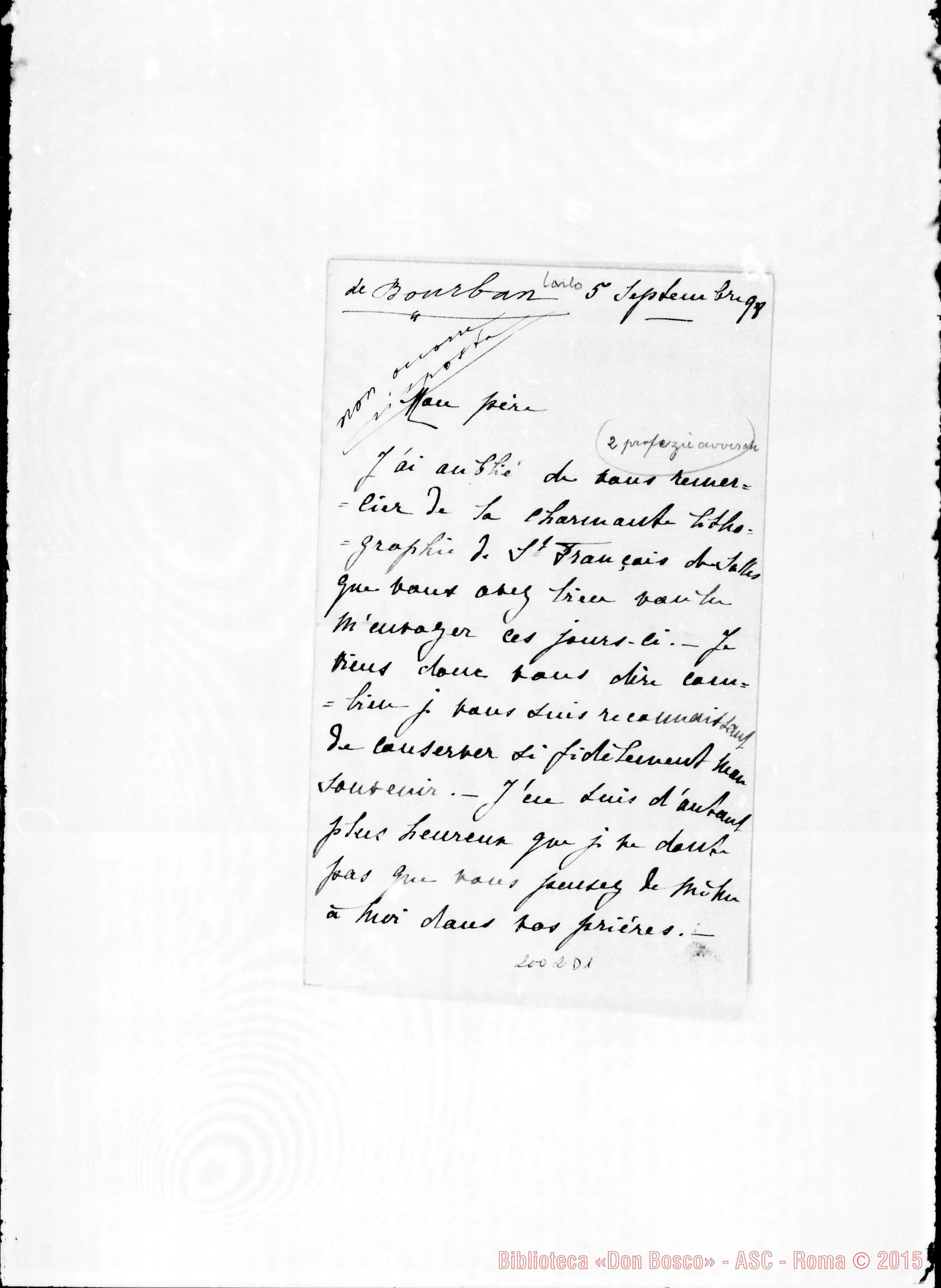 Fotogramma D 1 — Bourban Carlo: Due profezie avverate
